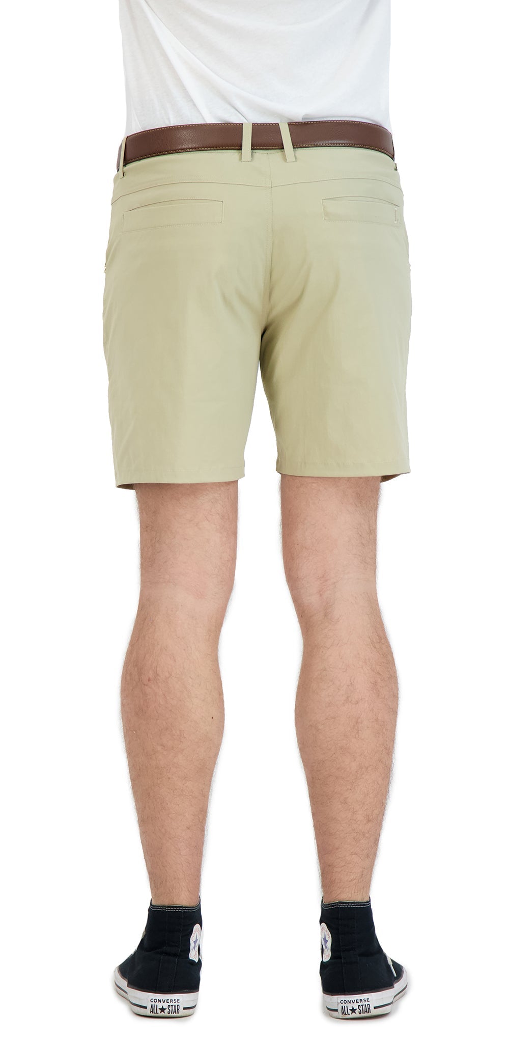 Everyday Stretch Shorts with a Comfortable Built-In Liner - Business Casual Style- Khaki