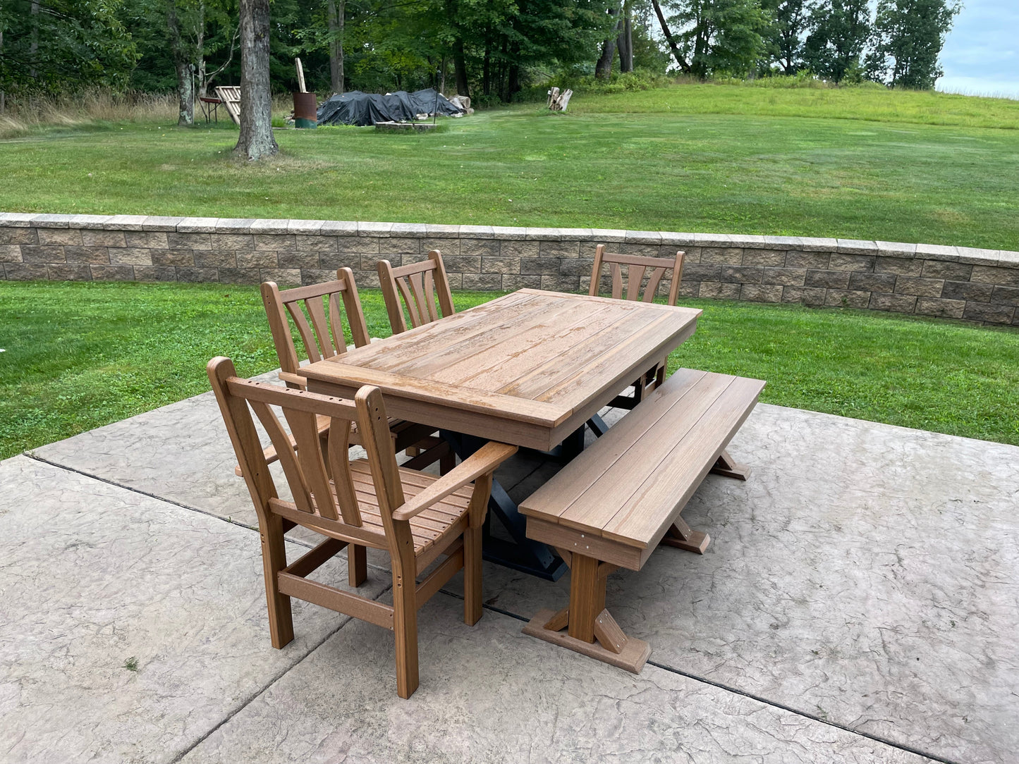 Outdoor Modern FanBack Dining Chair - HDPE - All-Weather