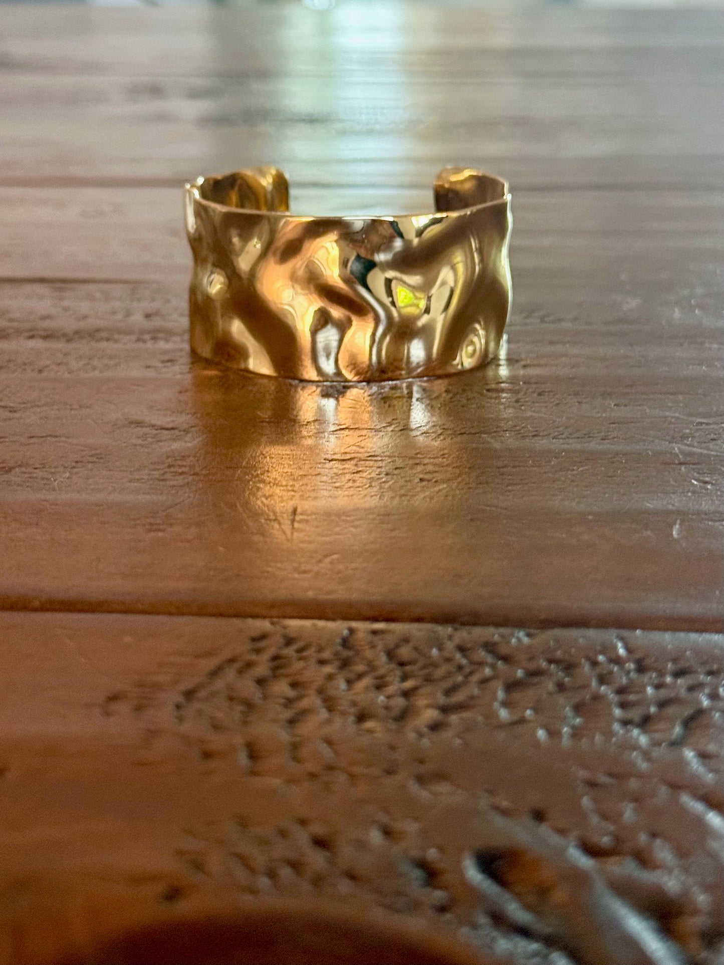 large hammered cuff