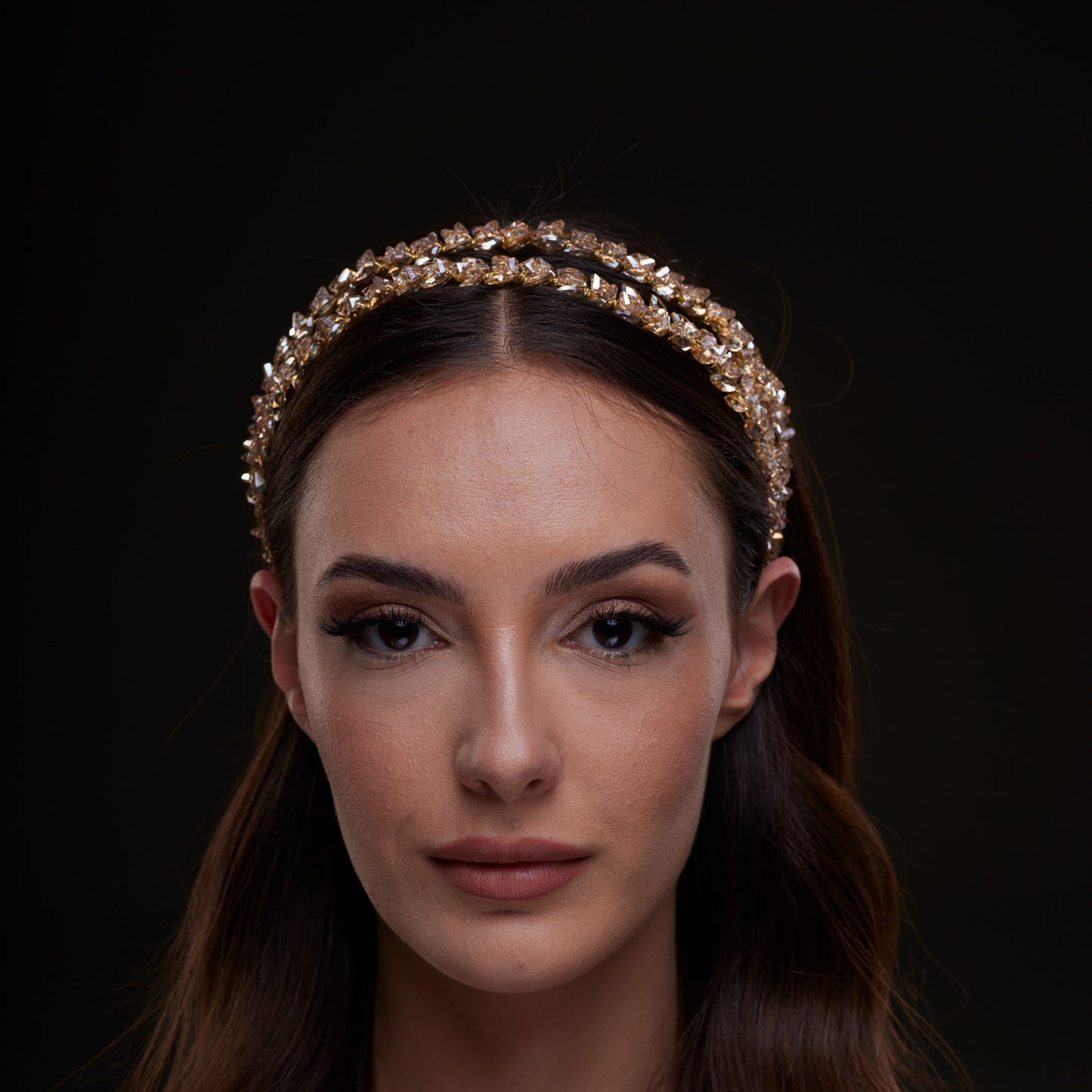 Gold Crystal Beaded Hairband