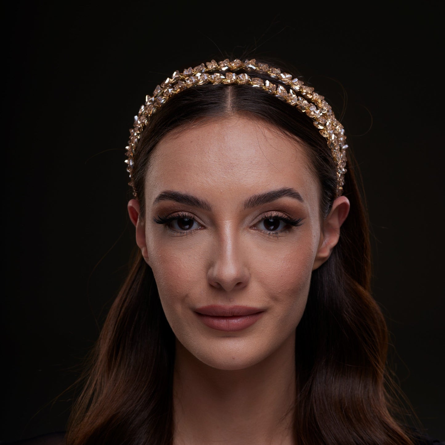 Gold Crystal Beaded Hairband
