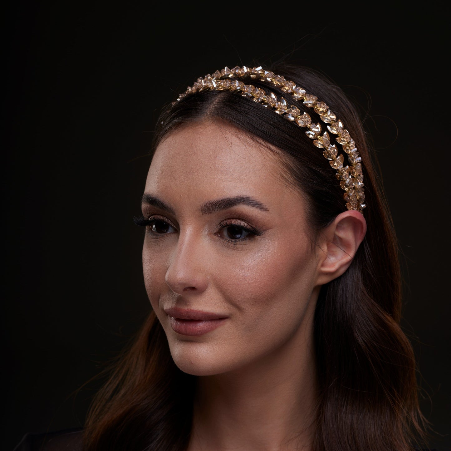 Gold Crystal Beaded Hairband