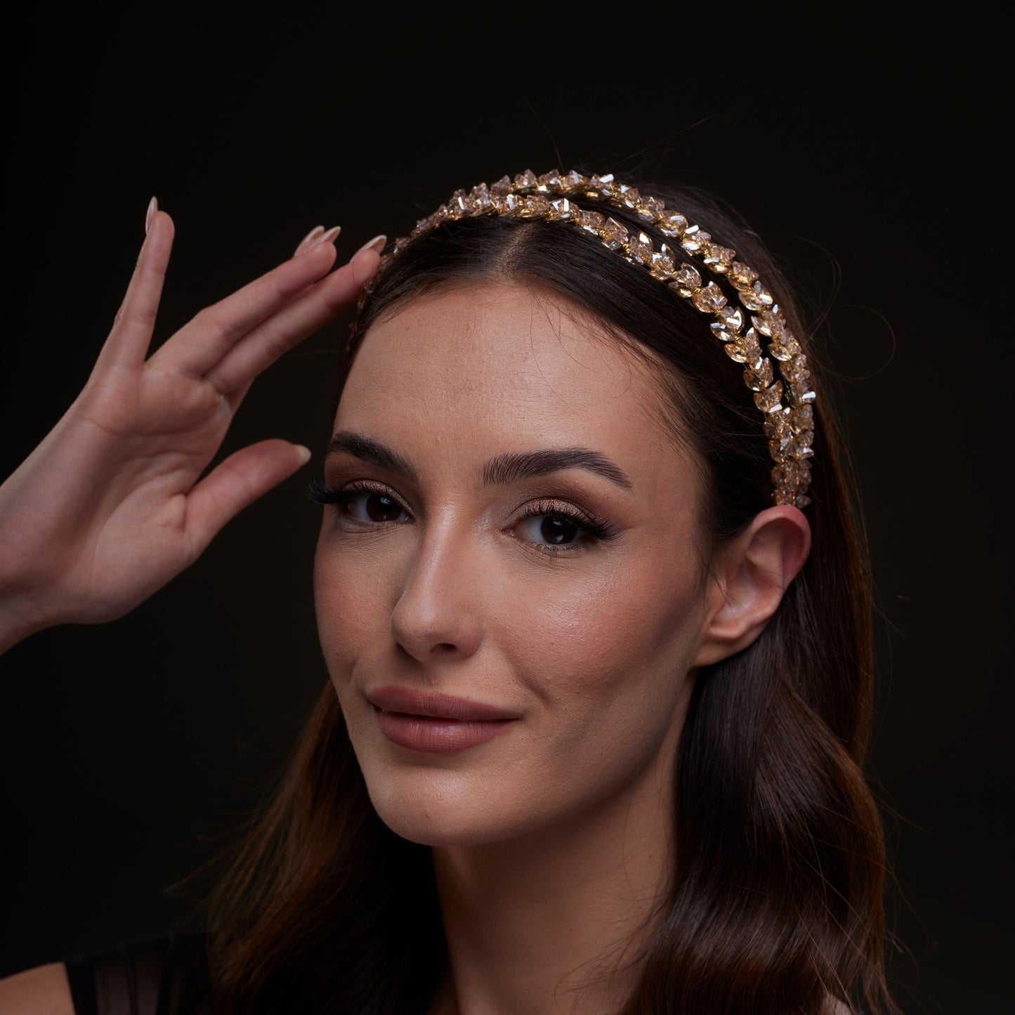 Gold Crystal Beaded Hairband