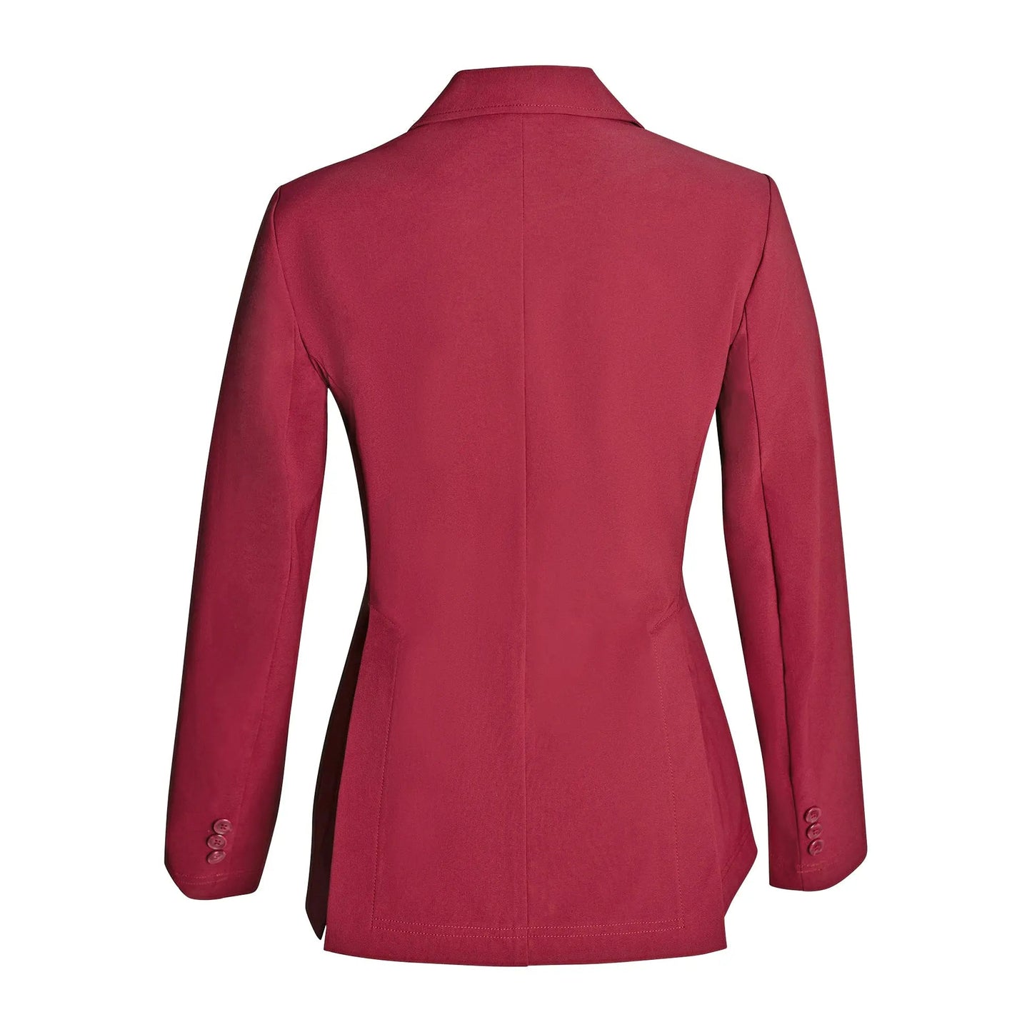 Grand Prix Ladies EQJ 3 Button Show Coat, NY Tech Fabric, Burgundy