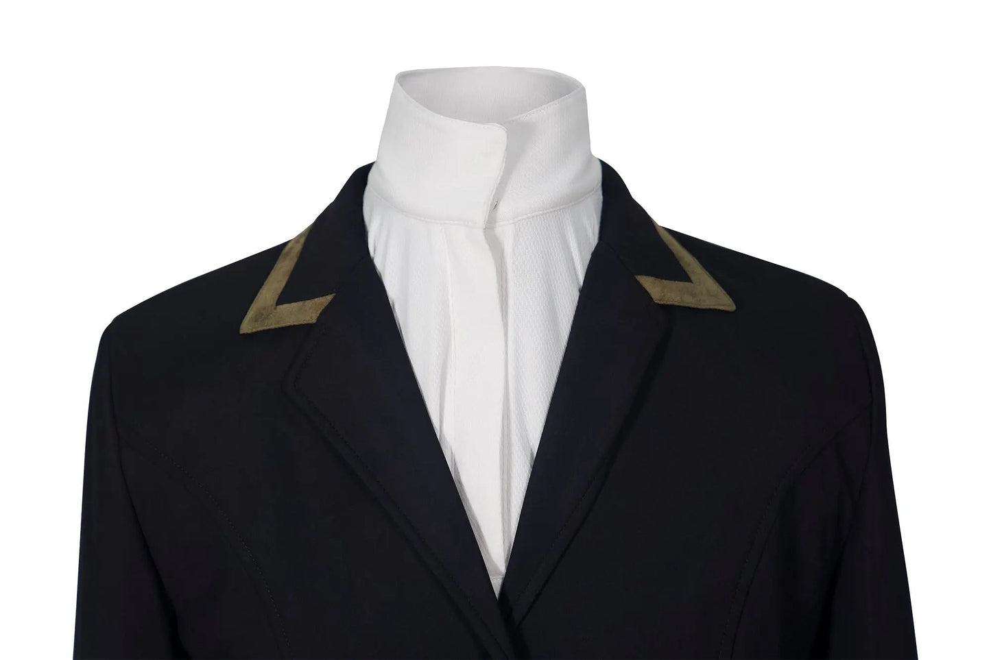 Grand Prix Saltare Premio 4 Button Riding Show Coat, Black with Moss Green