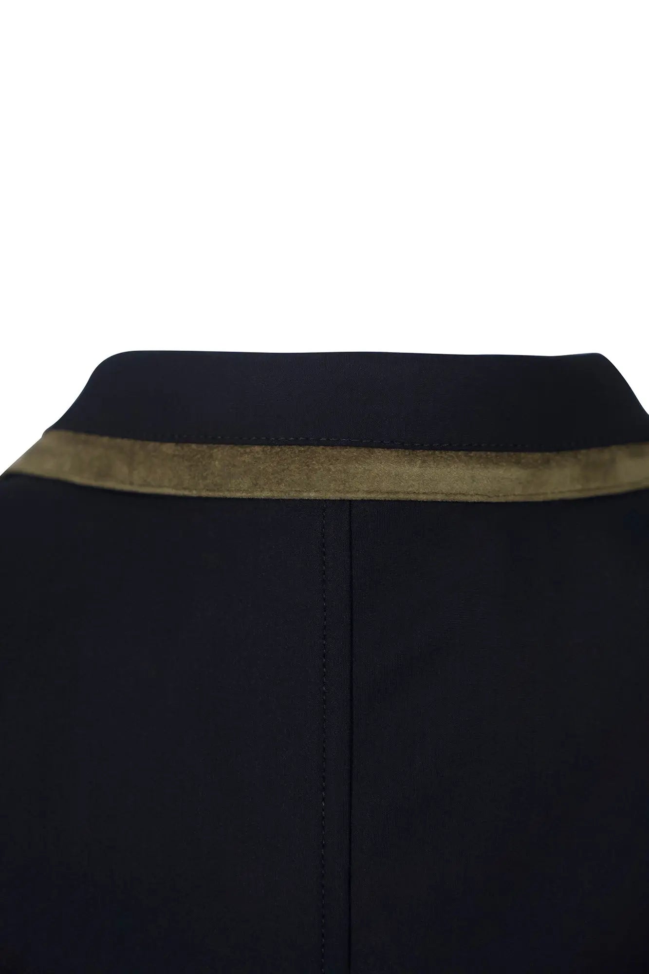 Grand Prix Saltare Premio 4 Button Riding Show Coat, Black with Moss Green