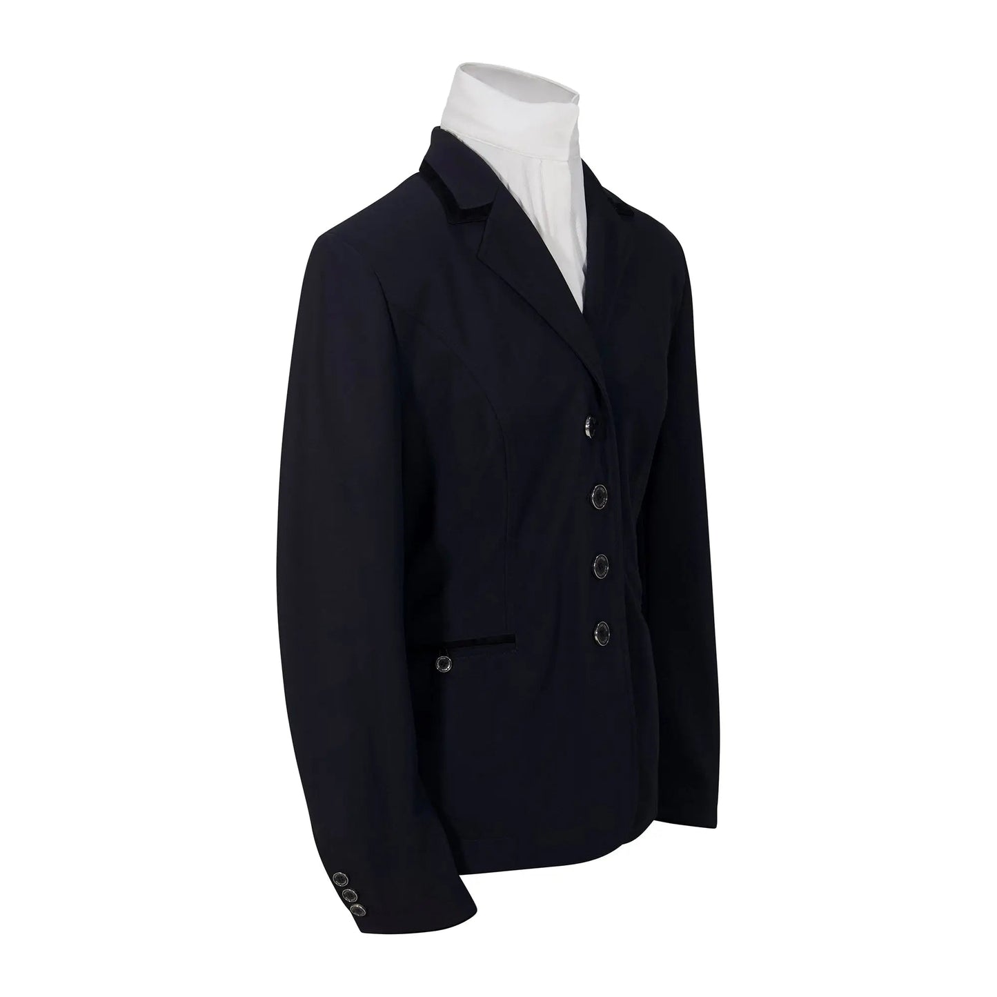 Grand Prix Saltare Premio 4 Button Riding Show Coat, Navy with Black
