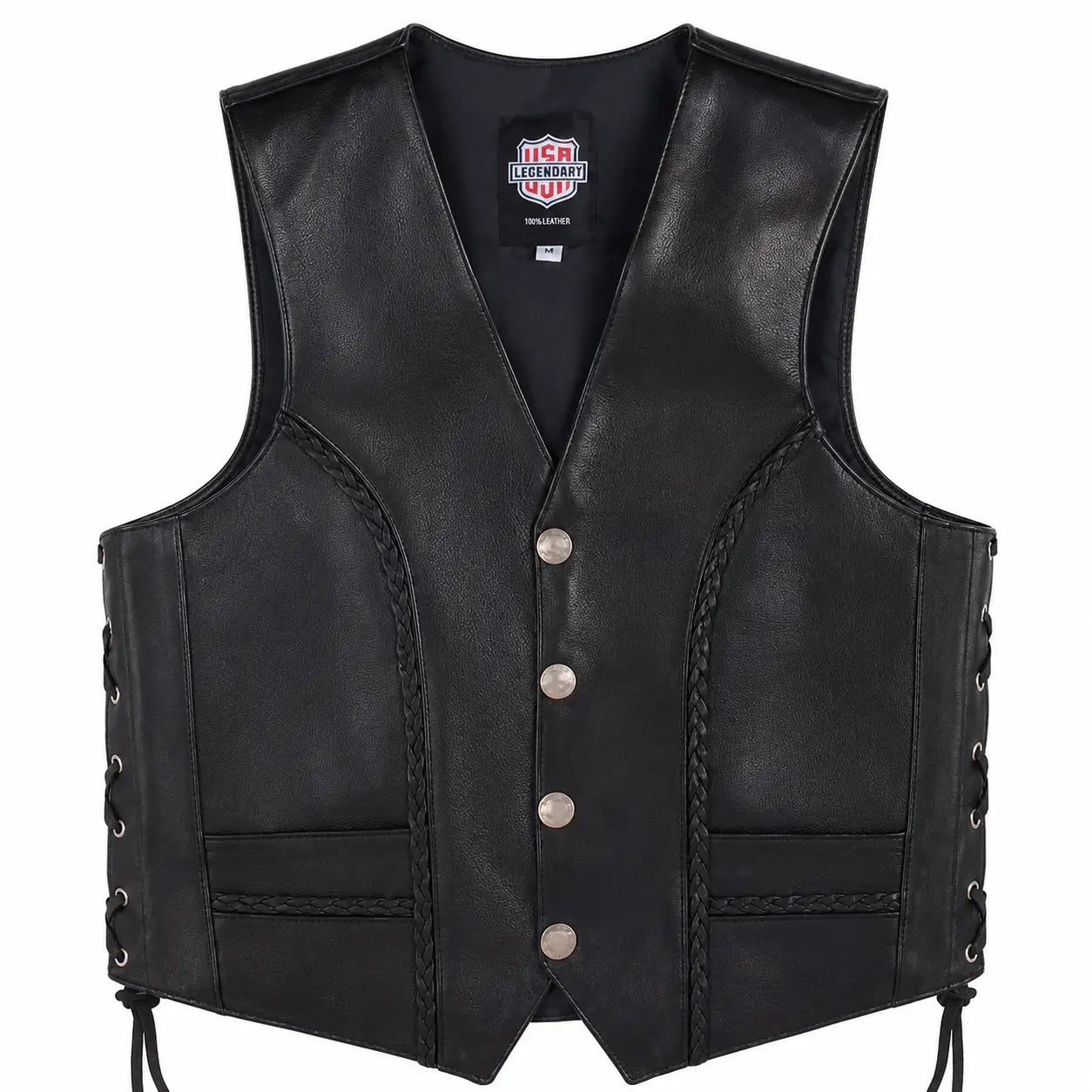 Legendary Gunslinger Men's Leather Vest