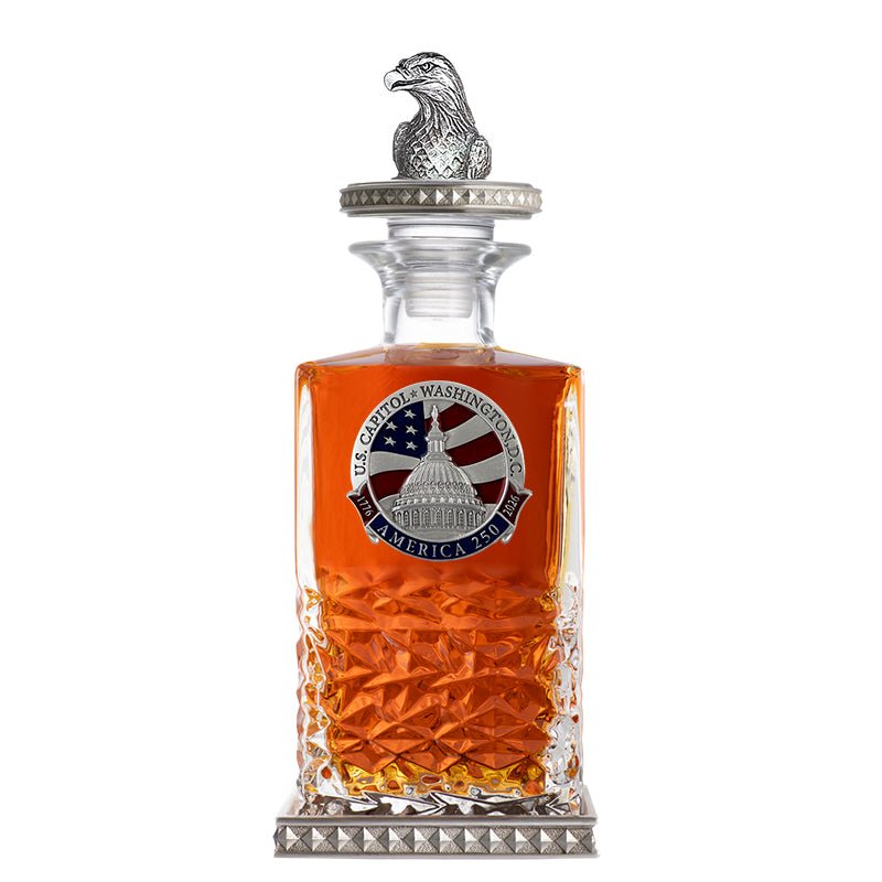 America's 250th Anniversary Capitol Dome Heritage Decanter w/ Eagle Head 3D Top-Diamond Accents