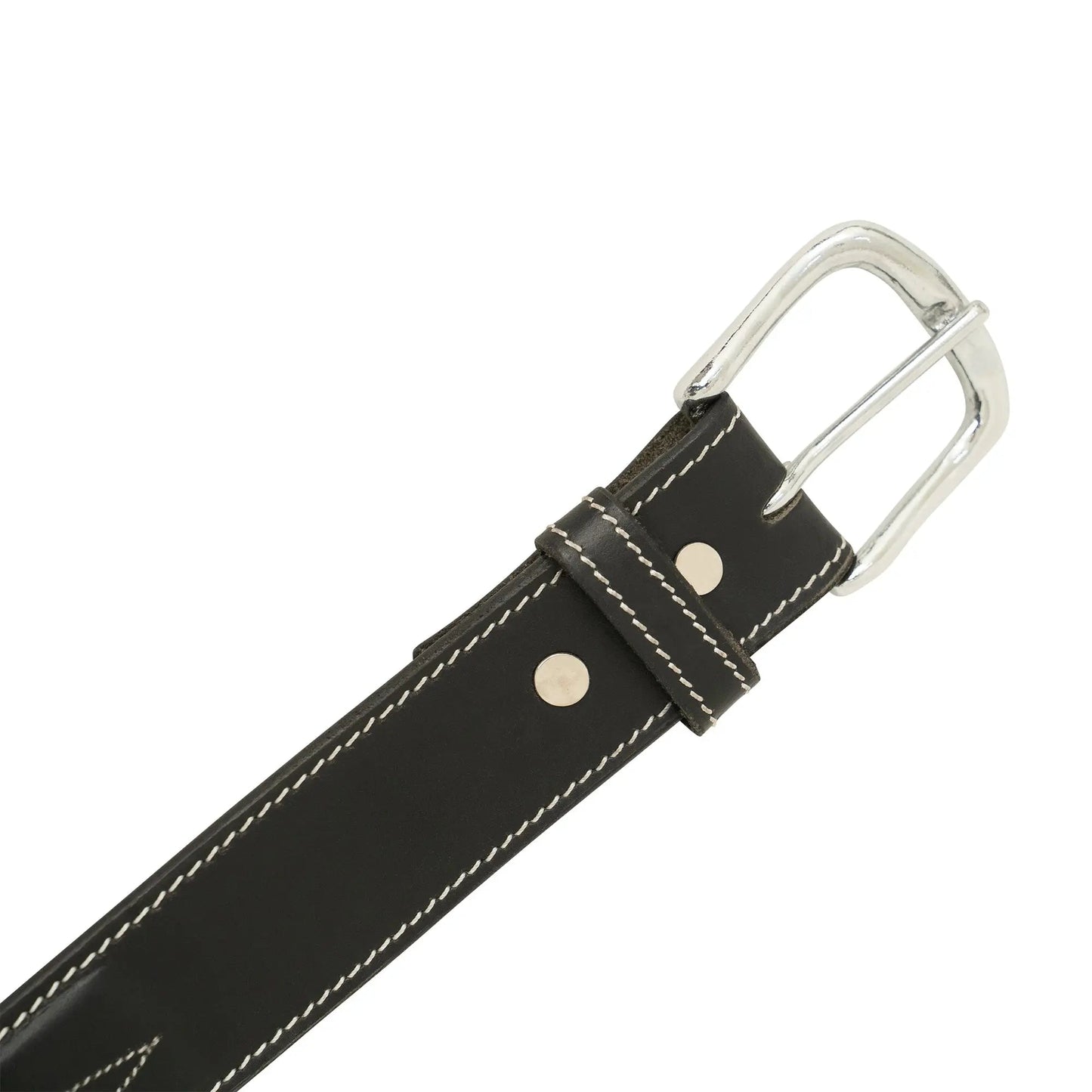 Huntley Fancy Stitched Ladies 1.5" Inch wide belt, Black