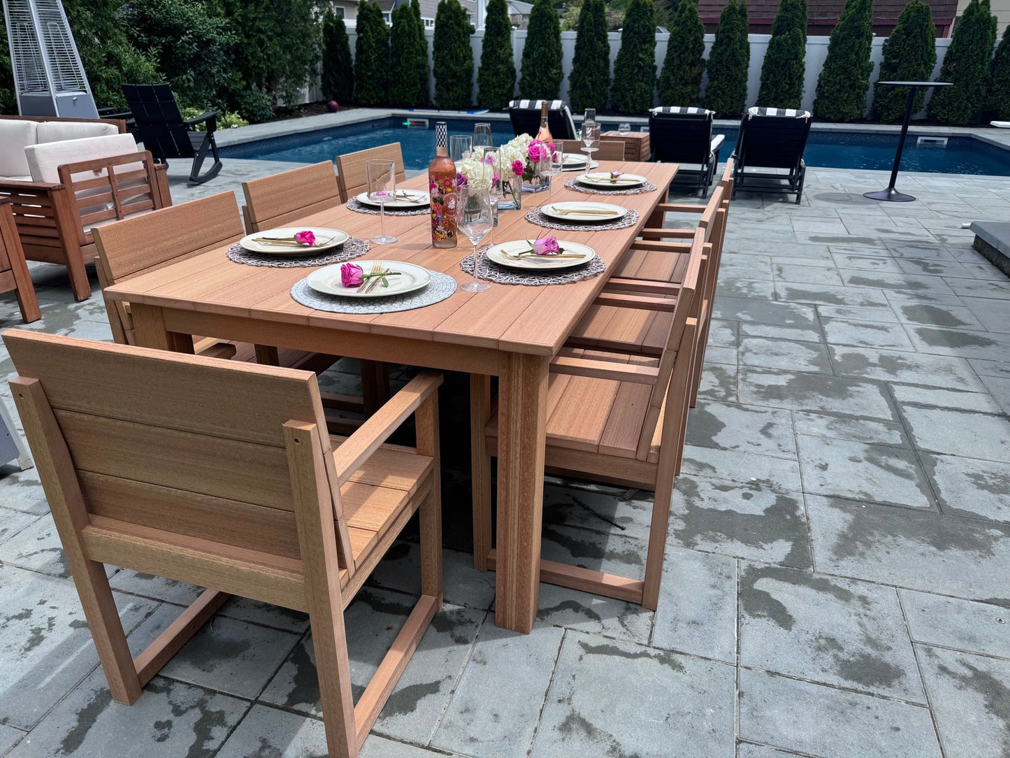 Post Leg Outdoor Dining Table