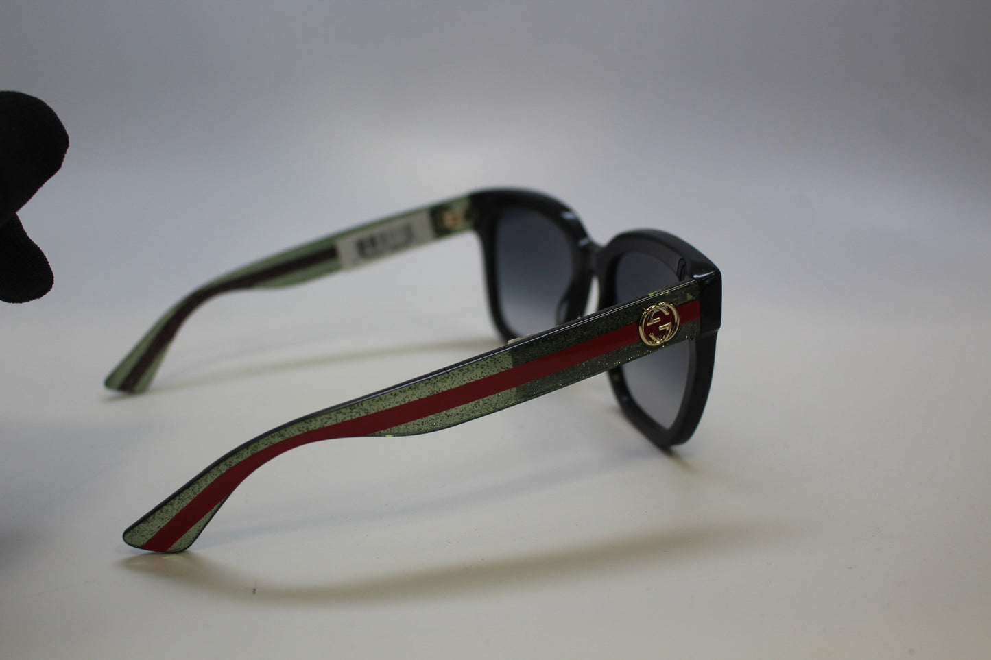 Gucci GG0034SN-002 54 mm Women’s Sunglasses – Black Acetate Frame with Grey Gradient Lenses | Authentic Luxury Eyewear