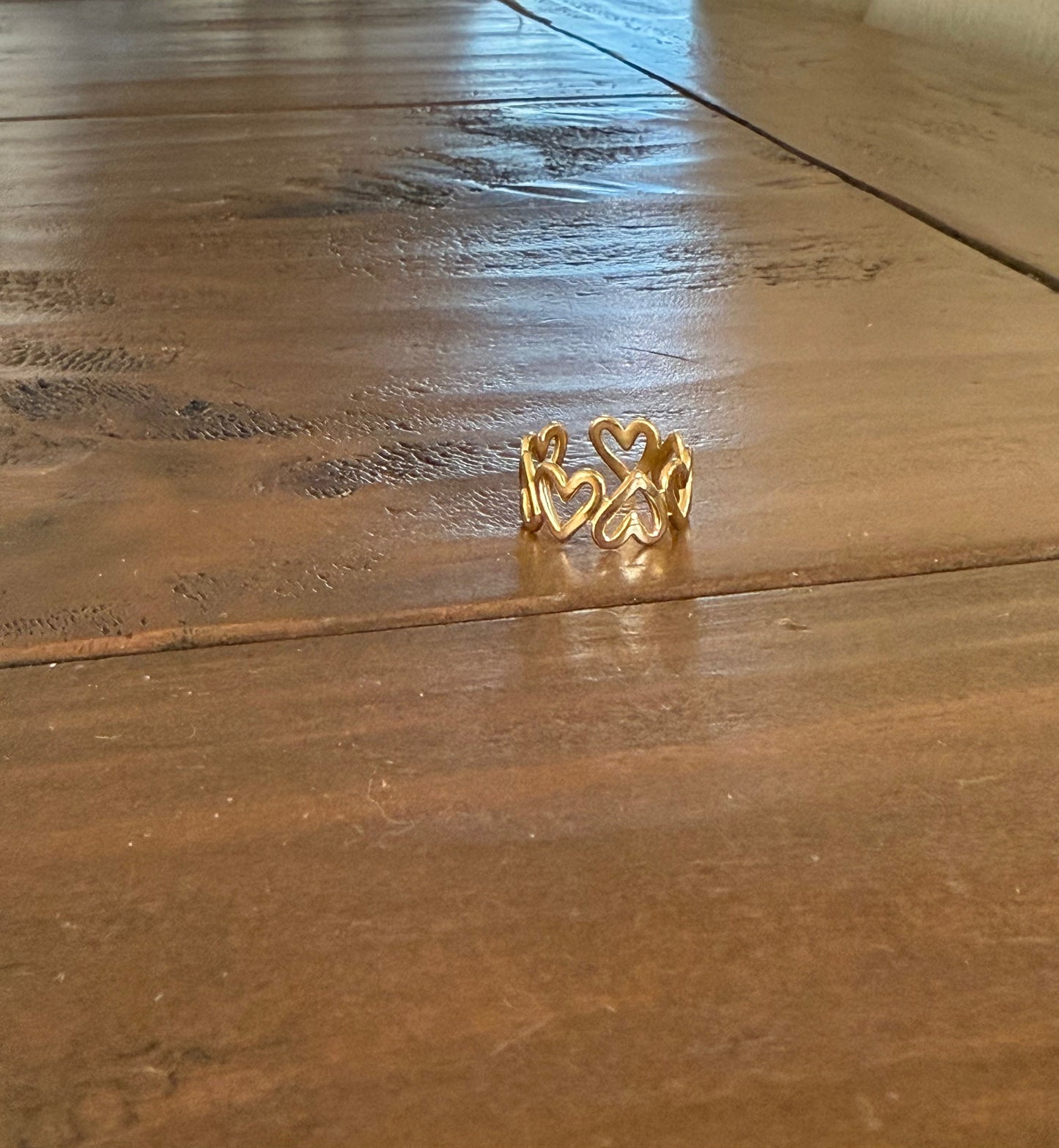 waterproof adjustable heart ring