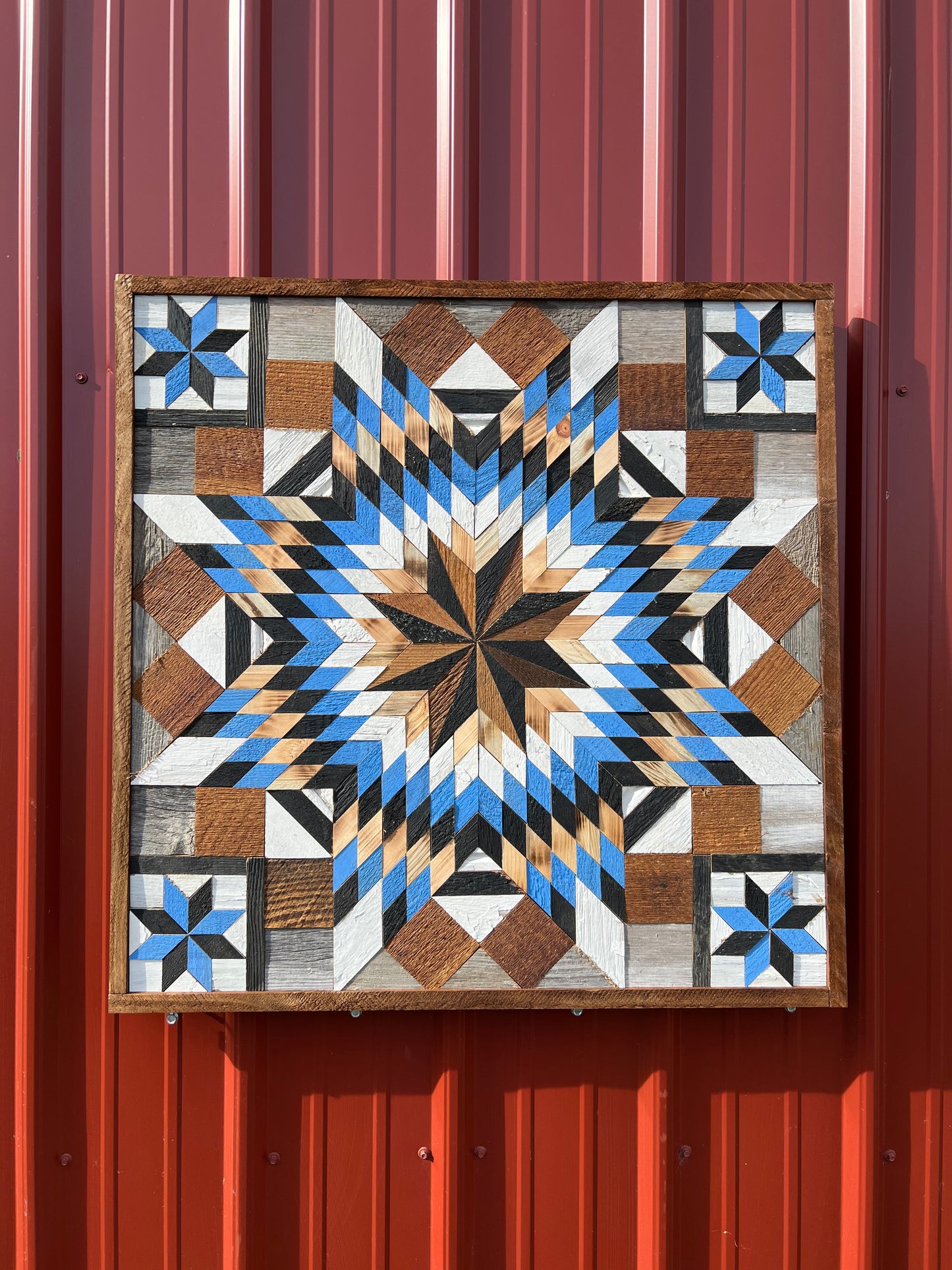 Amish Handmade Barn Quilt Wall Art – Reclaimed Barn Wood – 30.5” x 30.5”