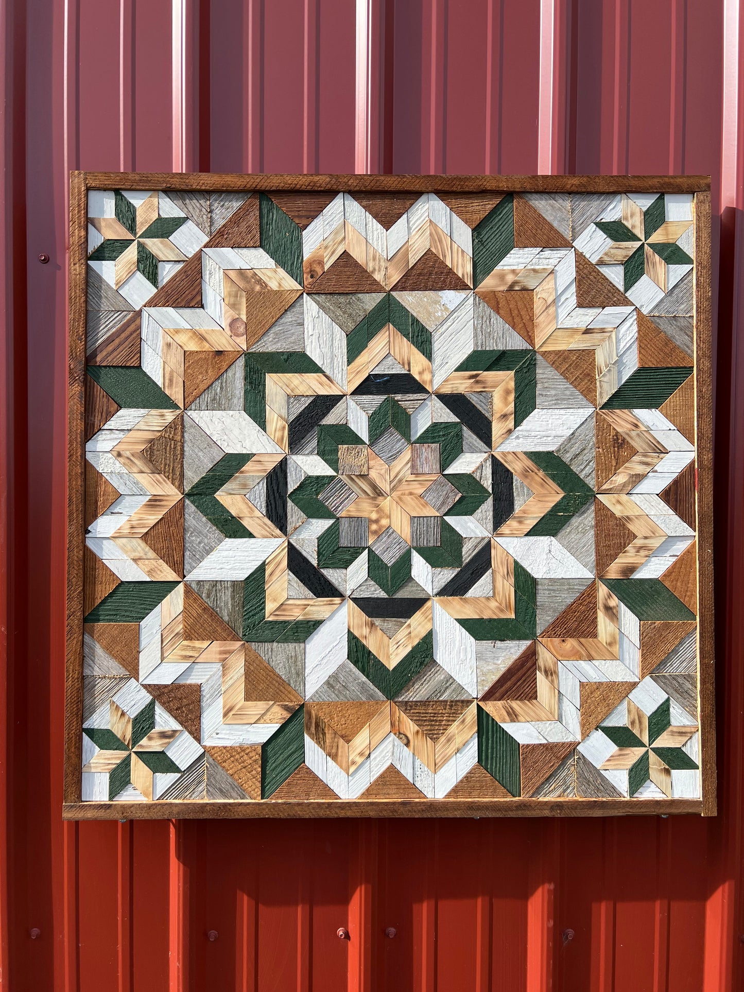 Amish Handmade Barn Quilt Wall Art – Reclaimed Barn Wood – 30.5” x 30.5”