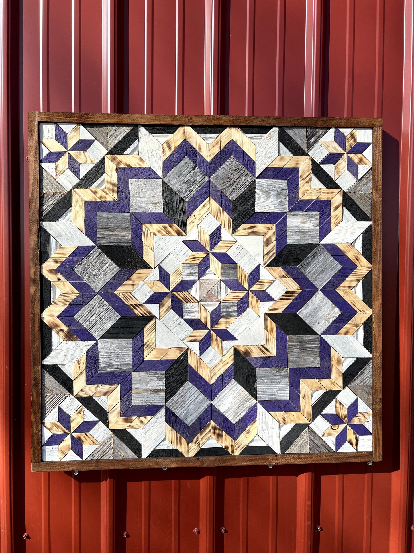 Amish Handmade Barn Quilt Wall Art – Reclaimed Barn Wood – 30.5” x 30.5”