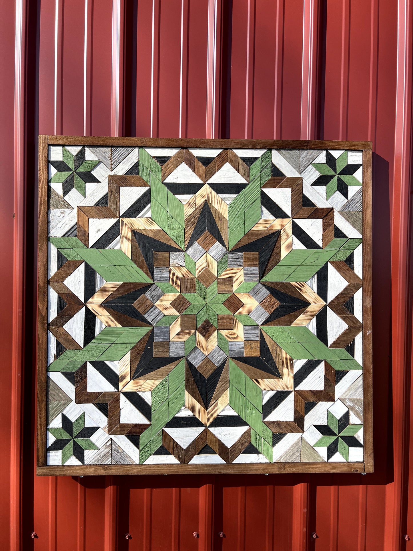 Amish Handmade Barn Quilt Wall Art – Reclaimed Barn Wood – 30.5” x 30.5”