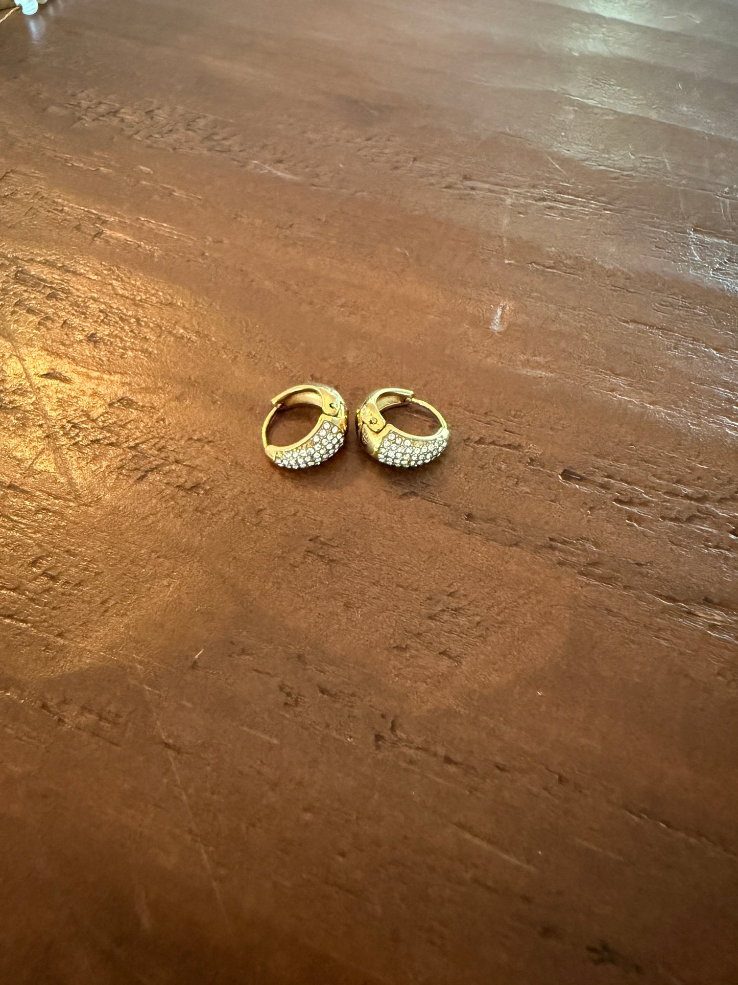 waterproof cz huggie earrings