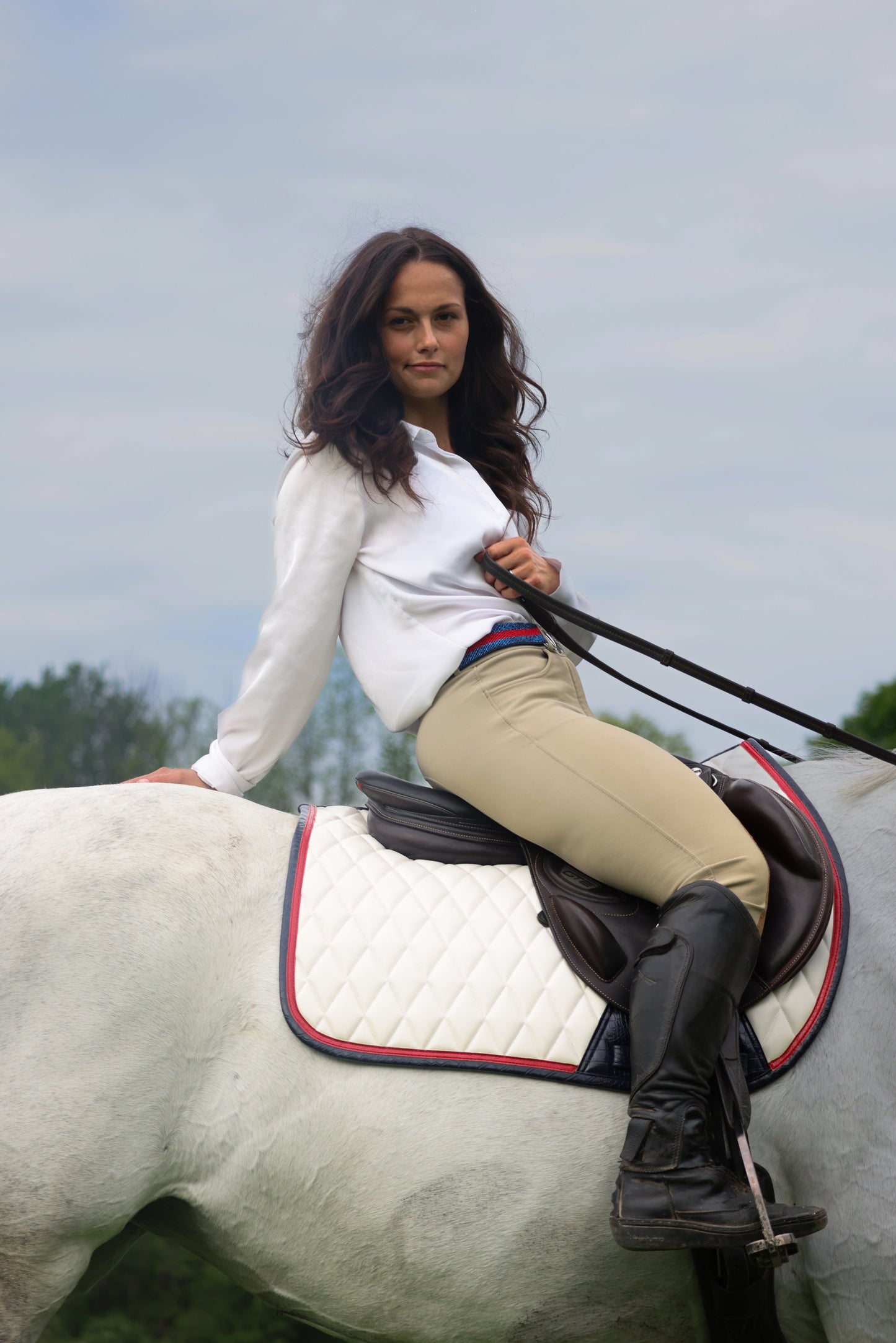Jump Saddle Pad | White