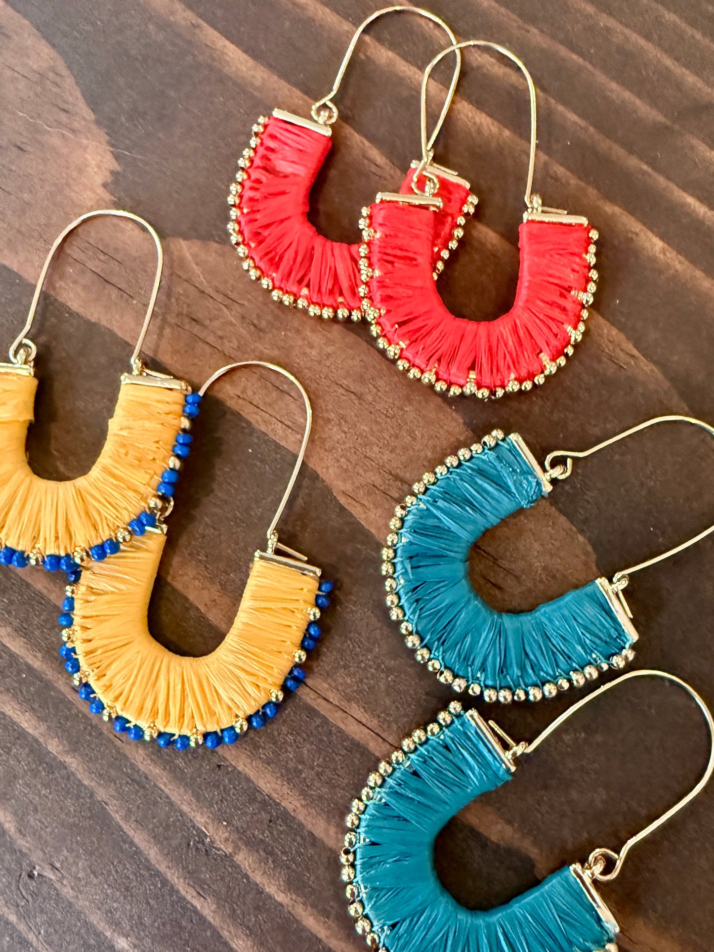 colorful woven wrapped hoops
