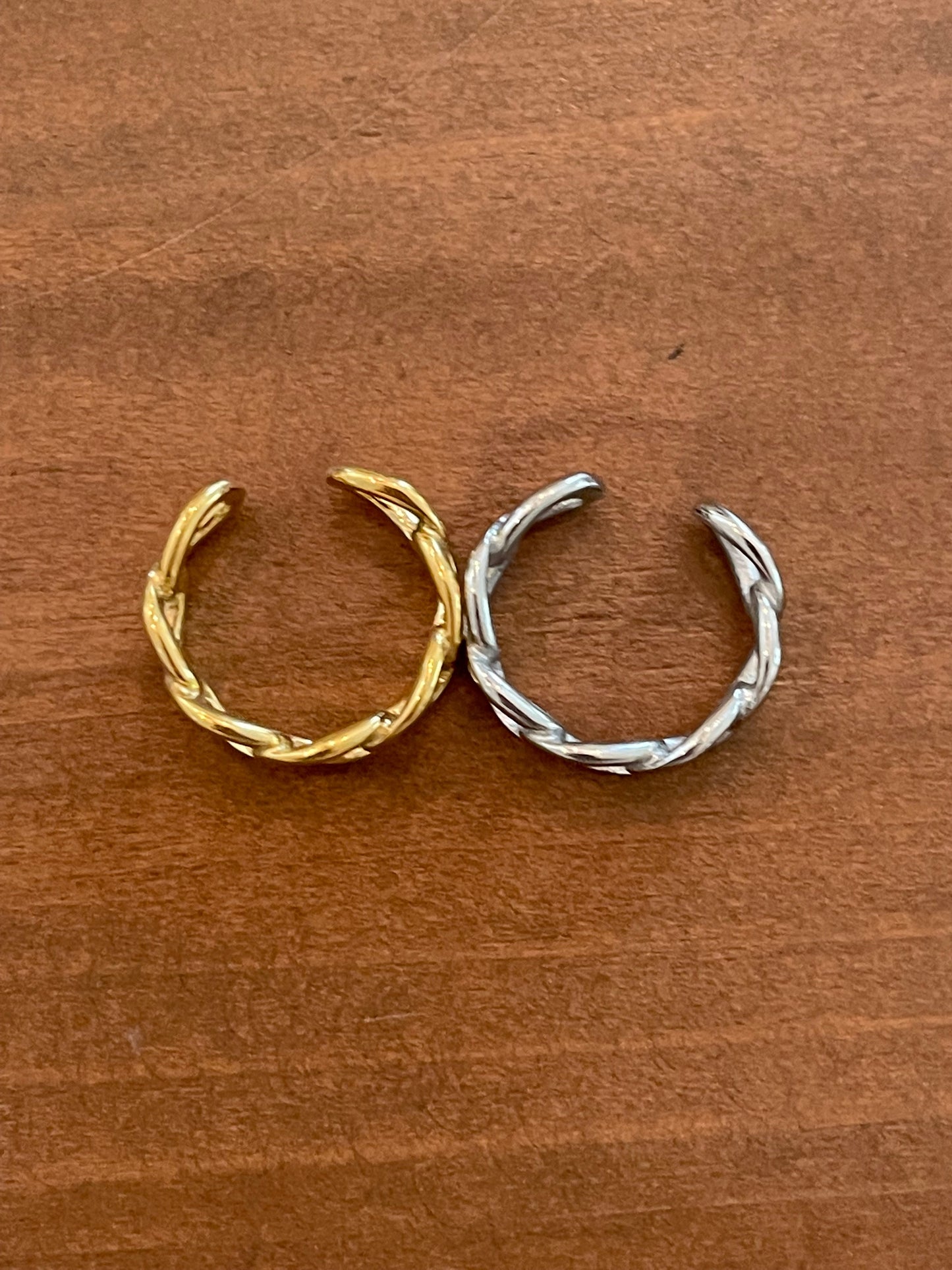 adjustable stainless steel cuban ring