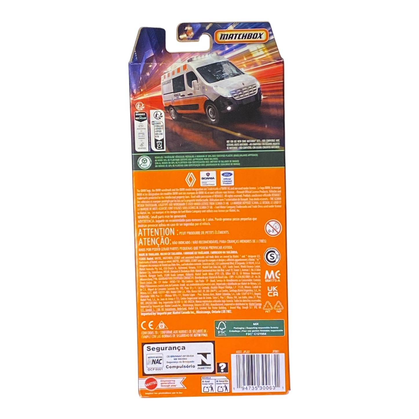 Matchbox MBX Rescue 5 Pack Vehicles Set