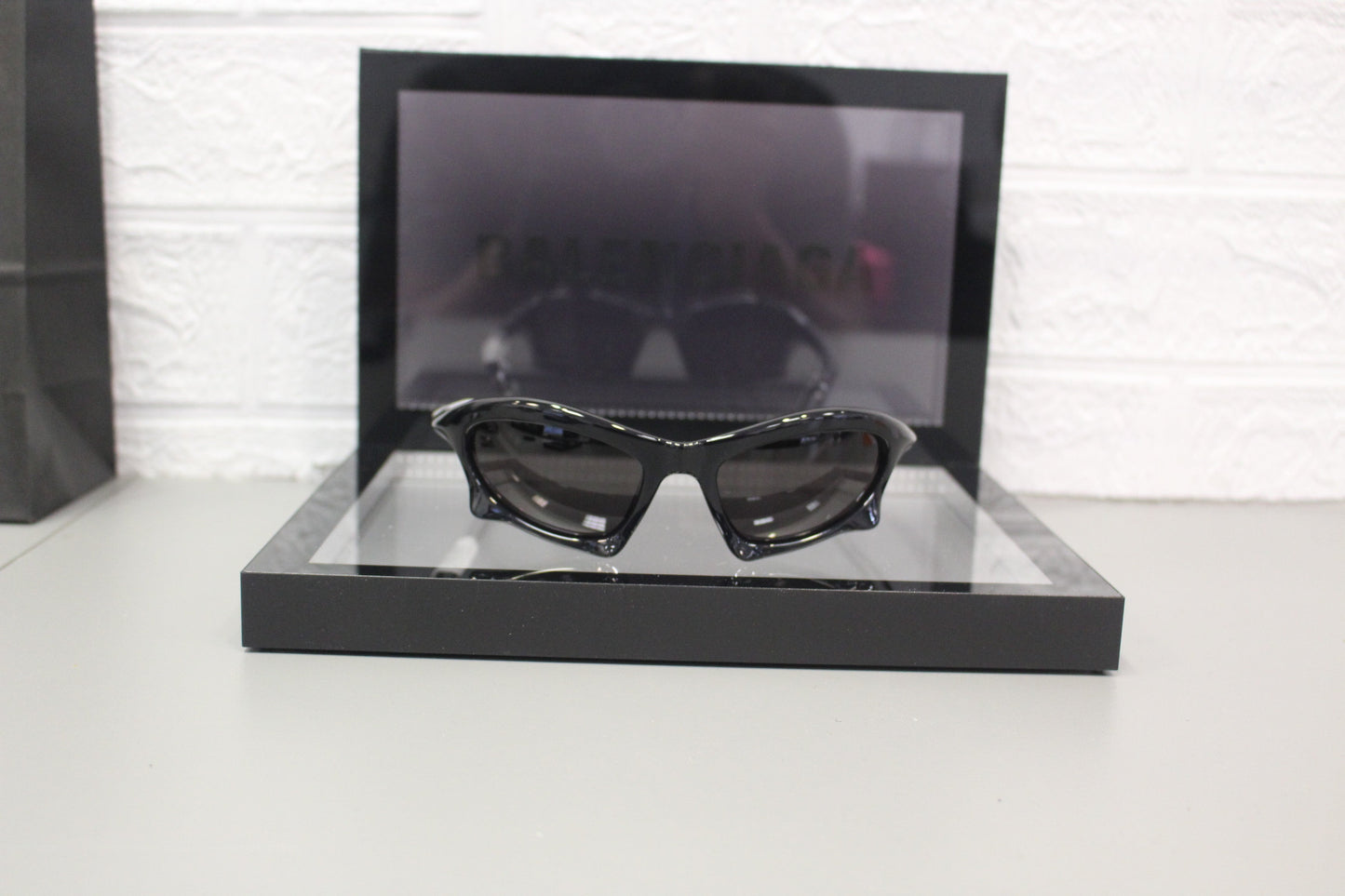 Balenciaga BB0229S-001 Men’s Sunglasses – Bio-Injection Frame, 59mm