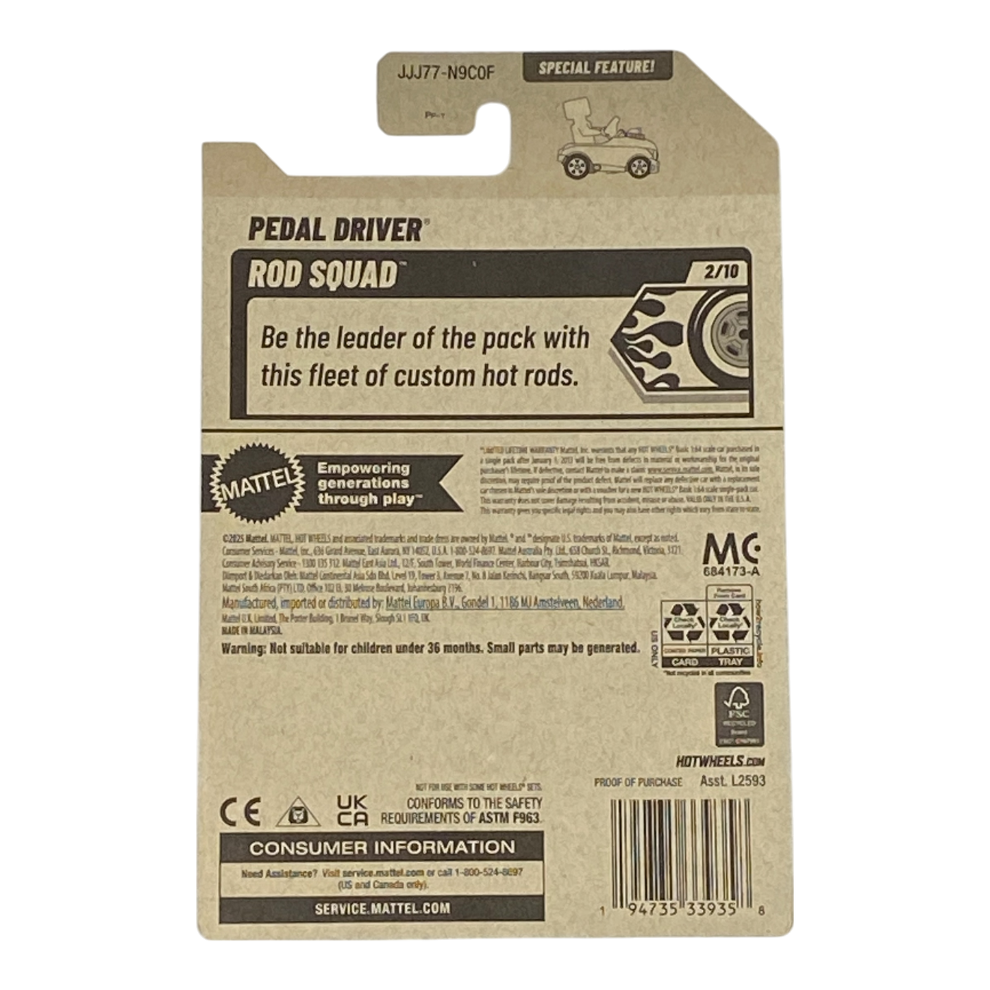 Hot Wheels Pedal Driver - Rod Squad Series 2/10