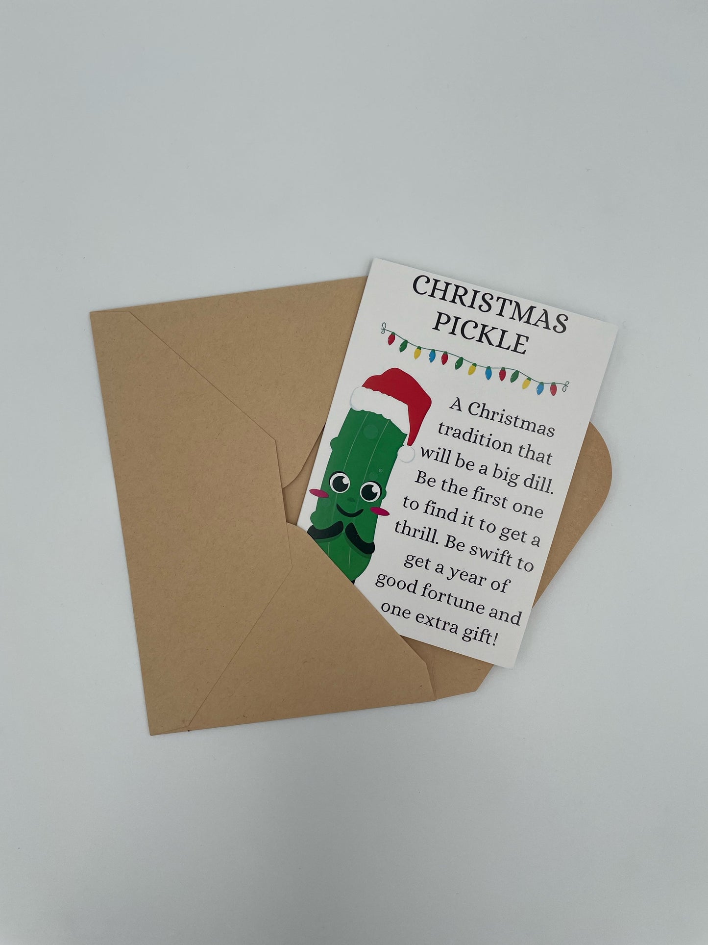 Unique Pickle Greeting Card for Fun Birthday and Christmas Messages