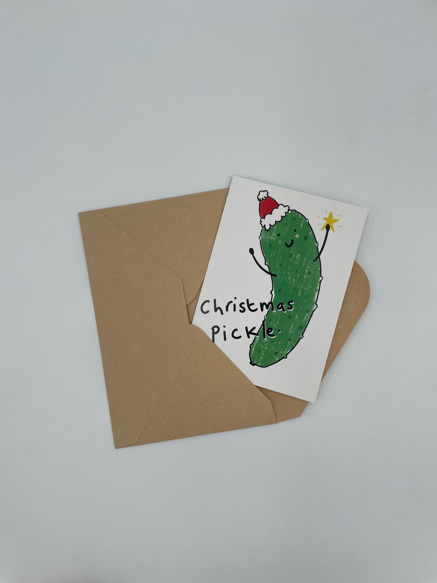 Unique Pickle Greeting Card for Fun Birthday and Christmas Messages