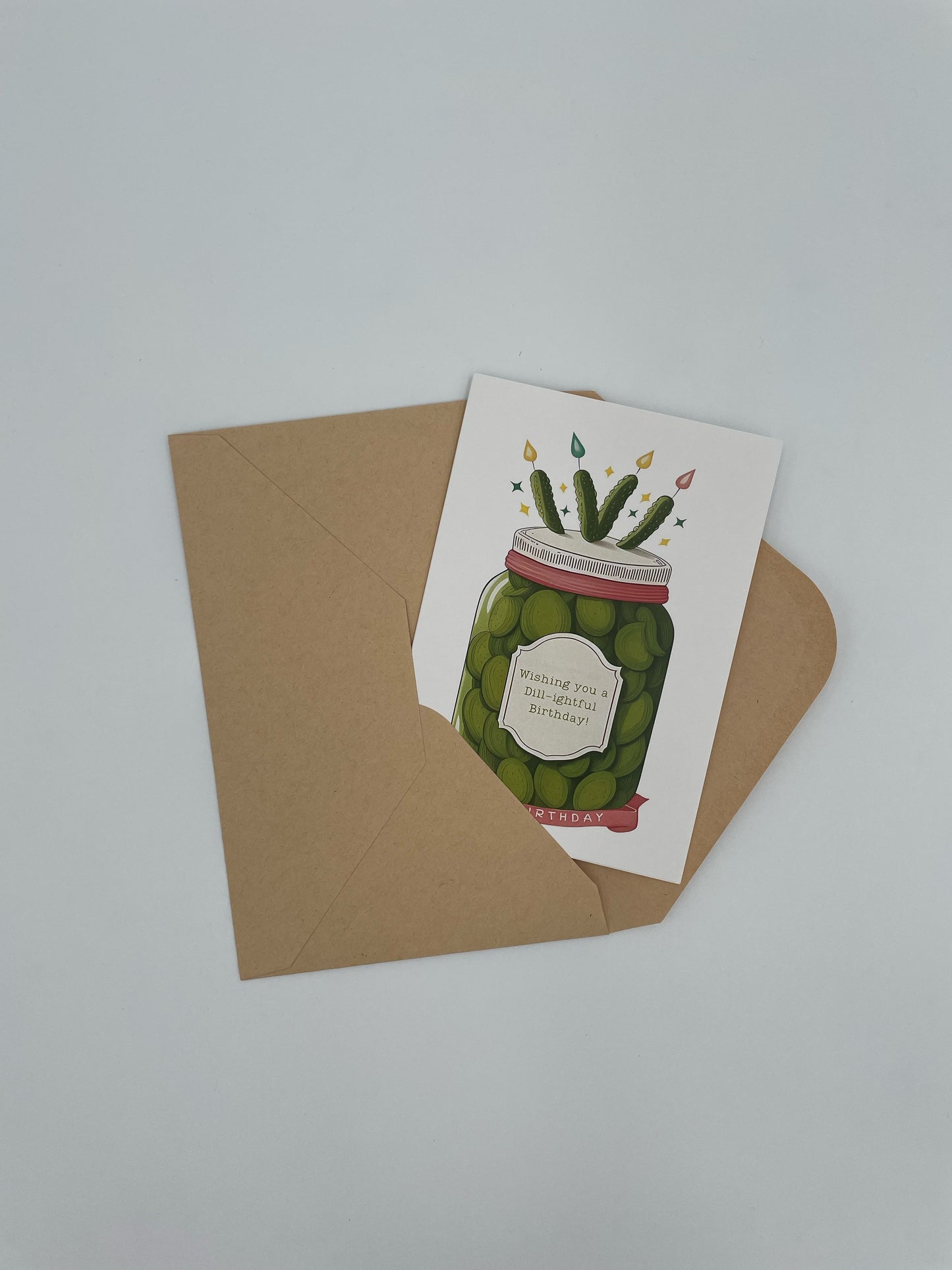 Unique Pickle Greeting Card for Fun Birthday and Christmas Messages