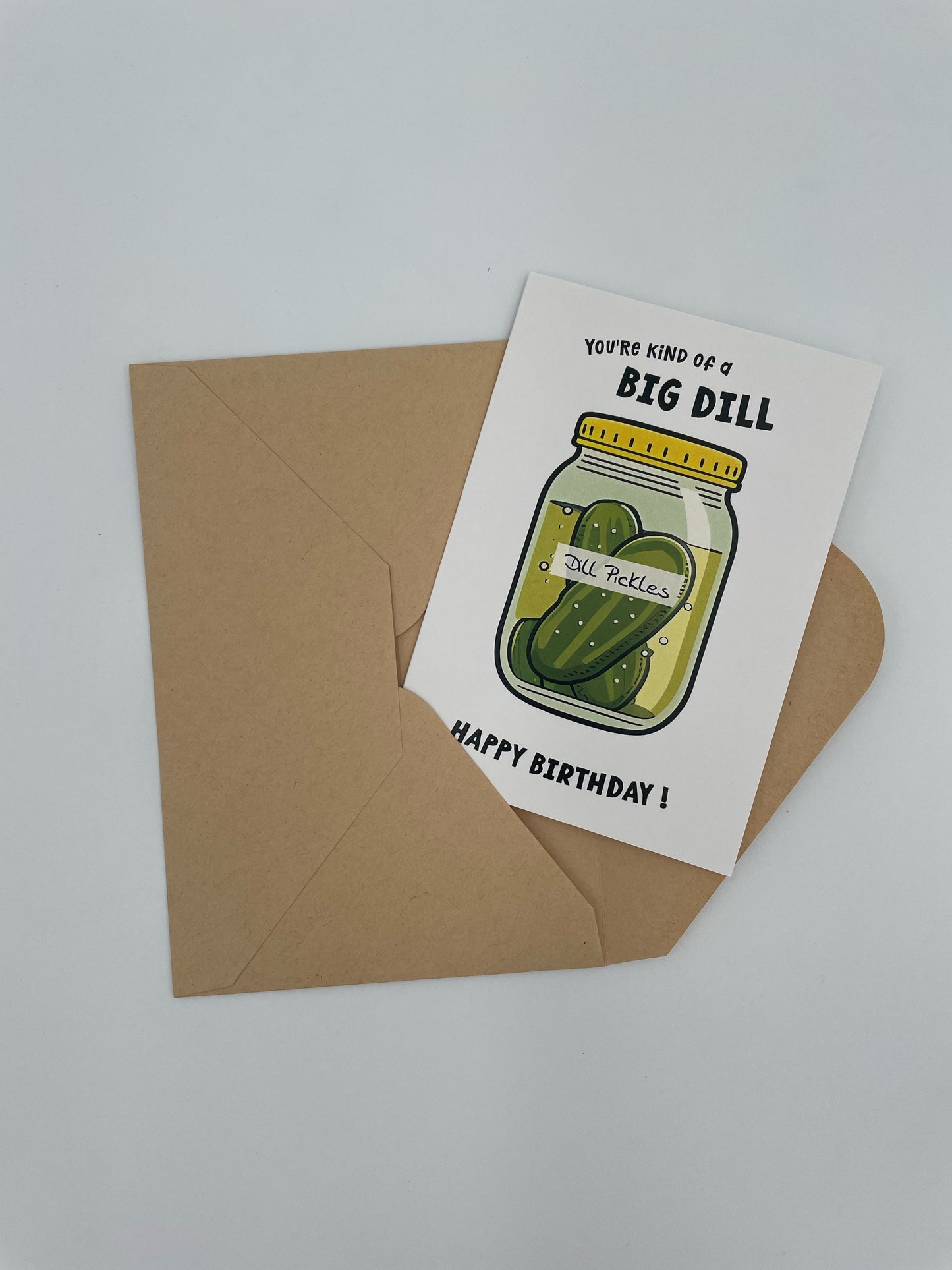 Unique Pickle Greeting Card for Fun Birthday and Christmas Messages