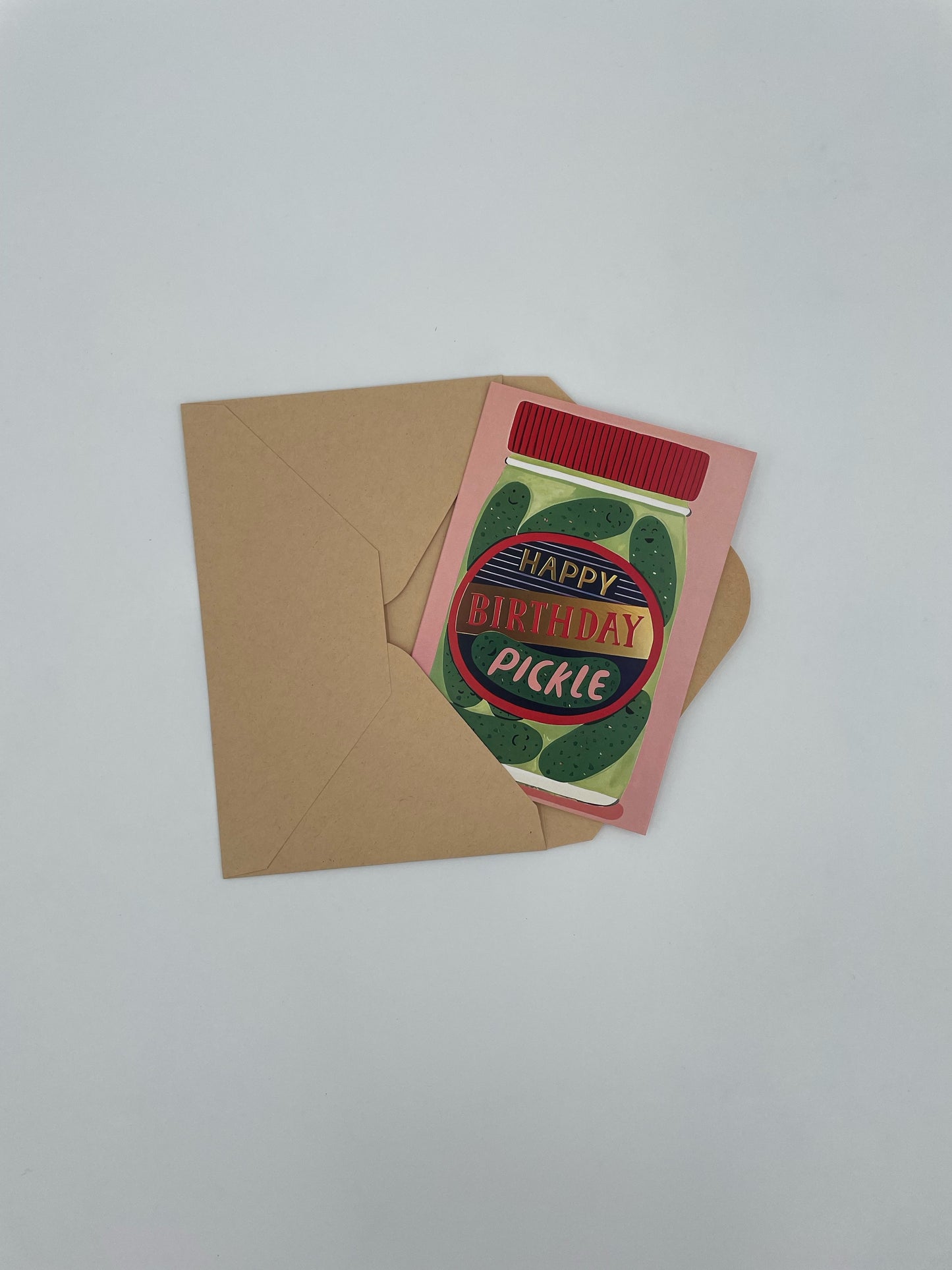 Unique Pickle Greeting Card for Fun Birthday and Christmas Messages