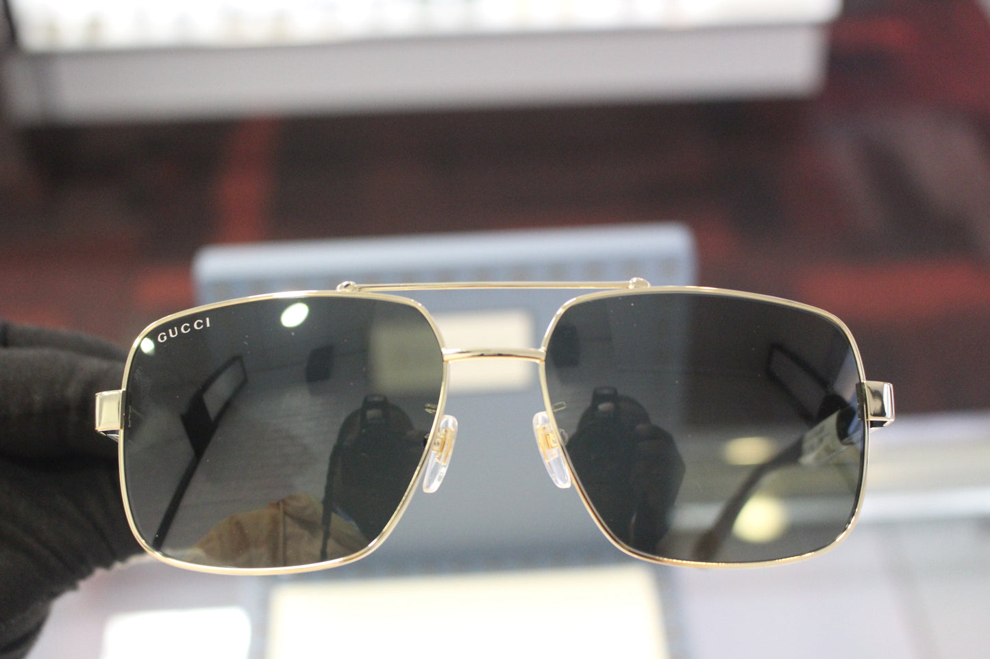 Gucci GG0529S-001 60 Men’s Sunglasses | Gold Metal Frame | Authentic Luxury