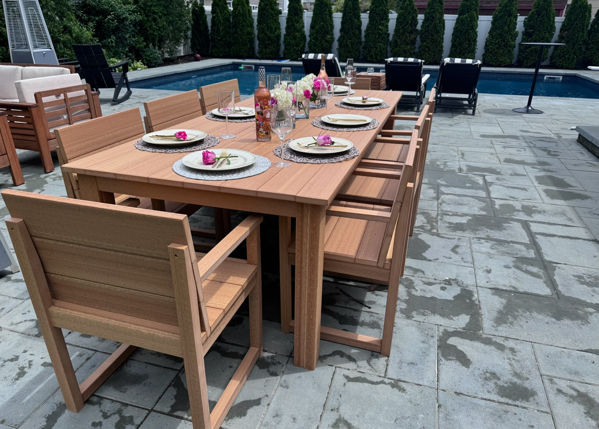 Post Leg Outdoor Dining Table