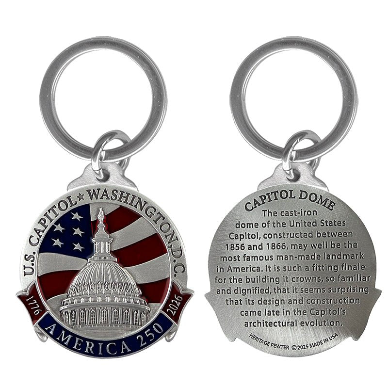 America's 250th Anniversary Capitol Dome Key Chain w/ Back Text