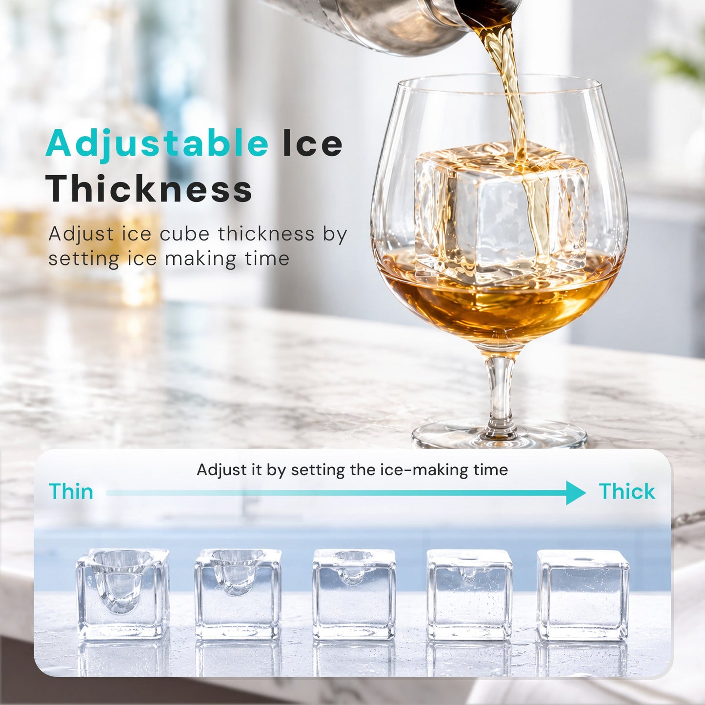 Kismile Clear Square Ice Cubes Maker 58003RIM0