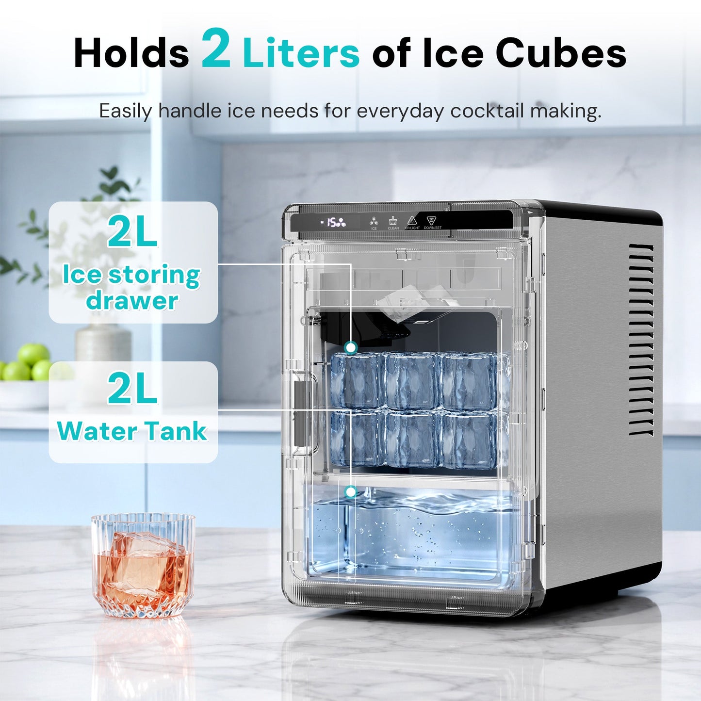 Kismile Clear Square Ice Cubes Maker 58003RIM0