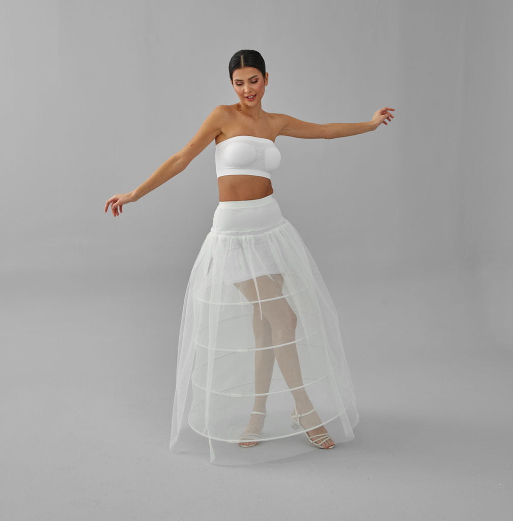 White Wedding Dress Underskirt - Petticoat Skirt for Enhanced Silhouette and Comfort