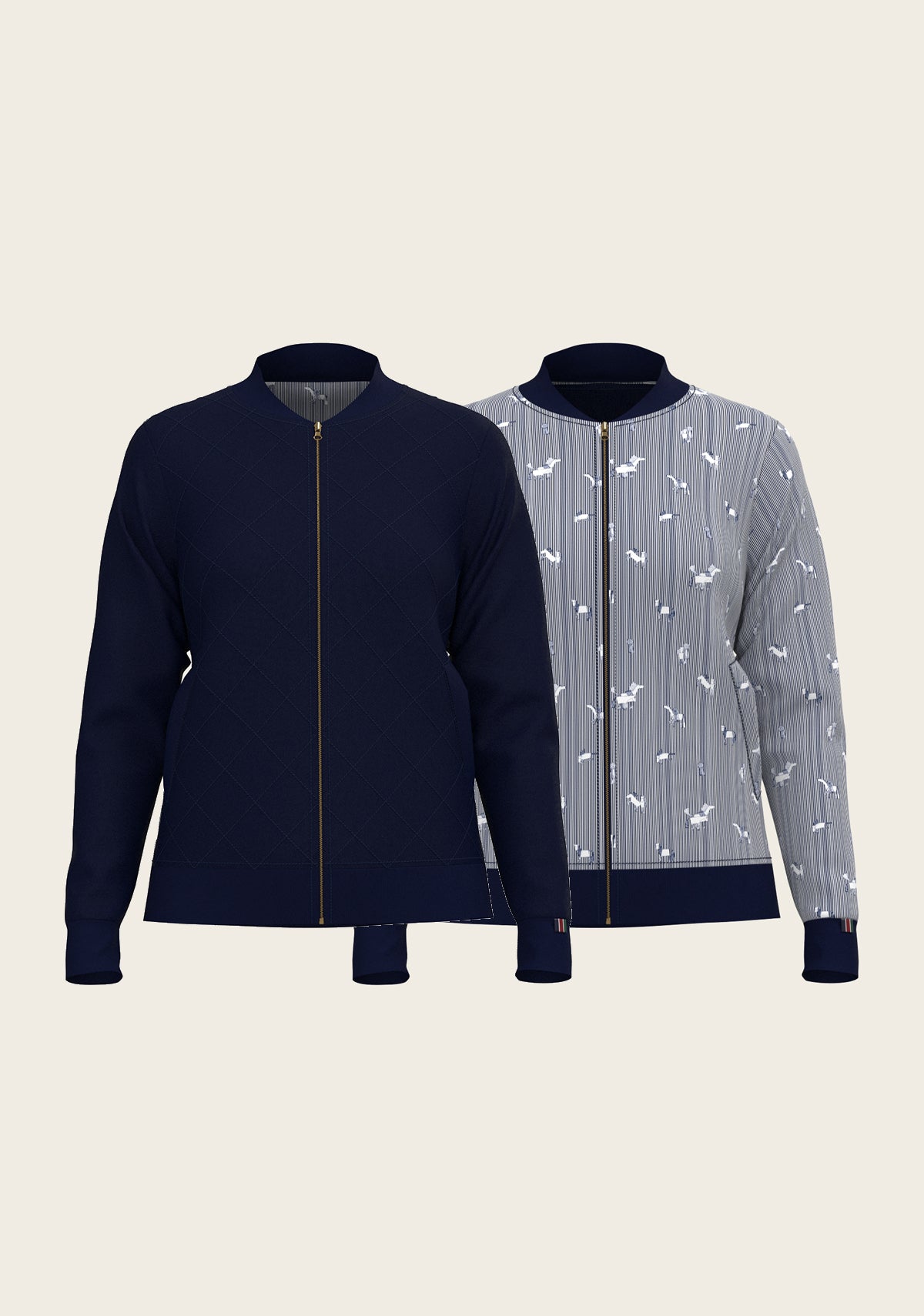Navy Stripes Reversible Jacket