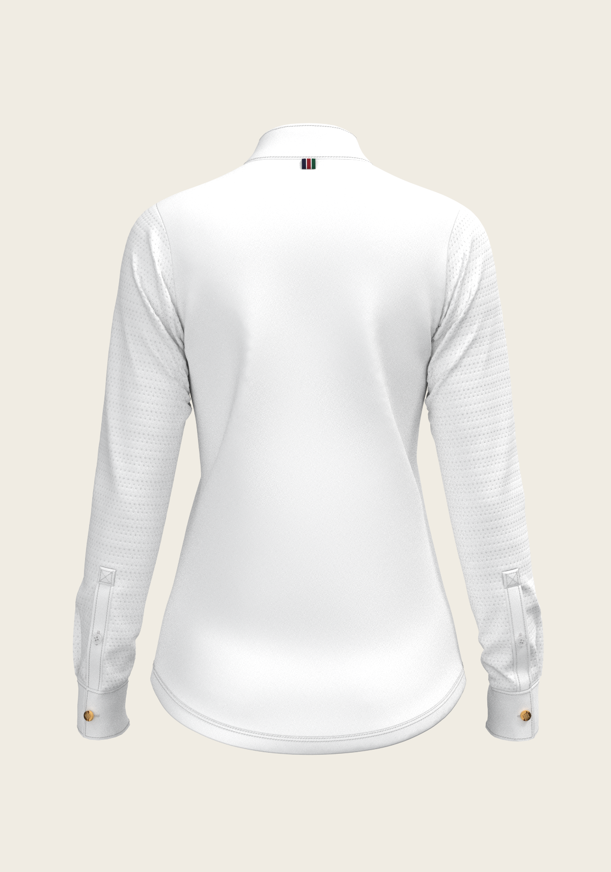 White with Forest on Navy Inner Details Long Sleeve Show Shirt