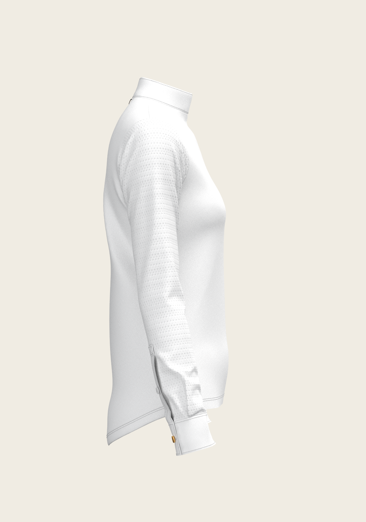 White with Navy Stripes Inner Details Long Sleeve Show Shirt