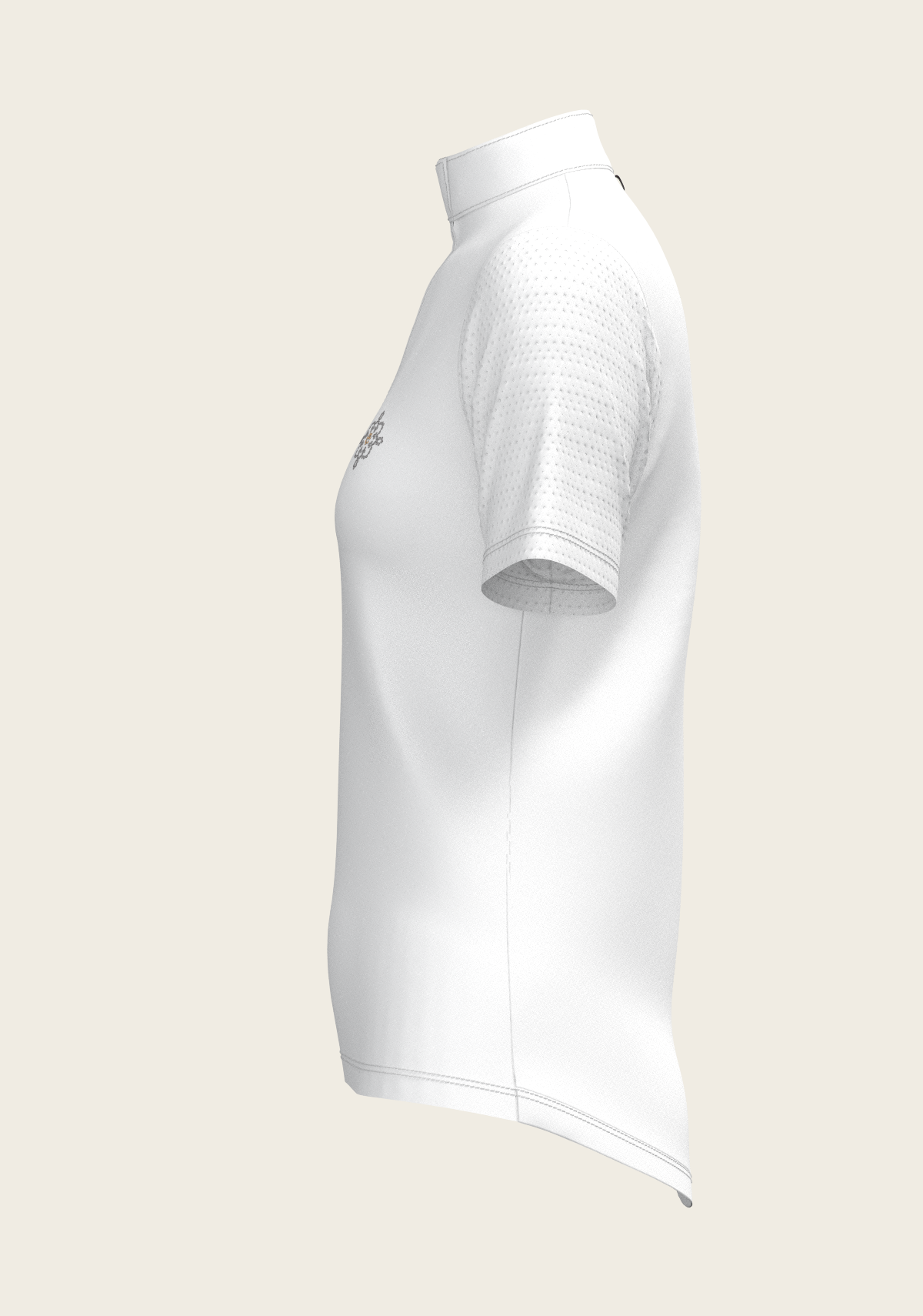 White with Forest on Navy Inner Details Short Sleeve Show Shirt