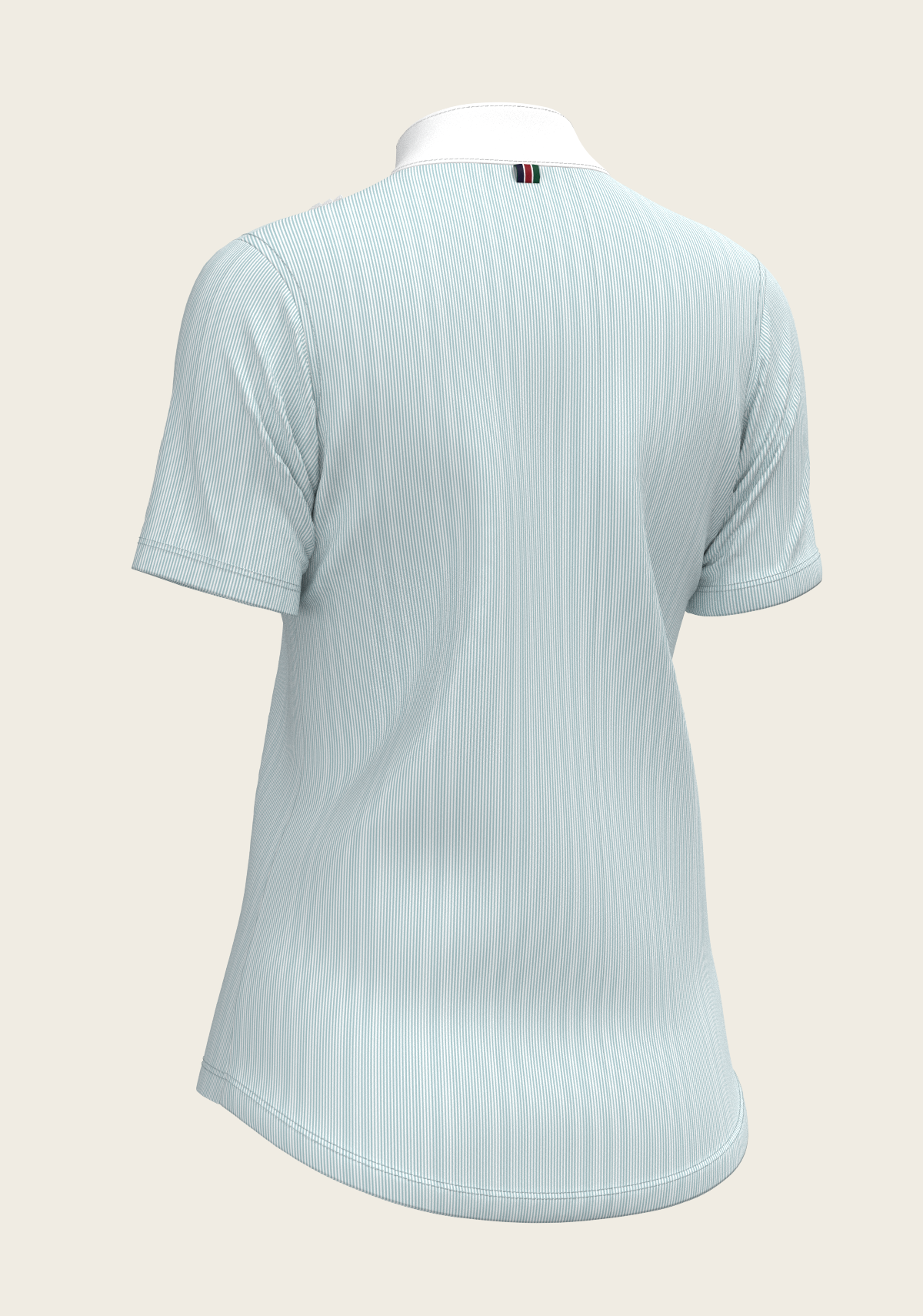 Stripes in Sky Blue Short Pleated Short Sleeve Show Shirt