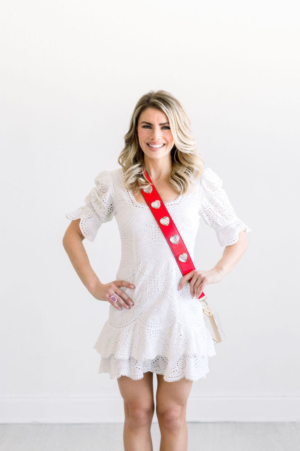 Crystal Heart Purse Strap