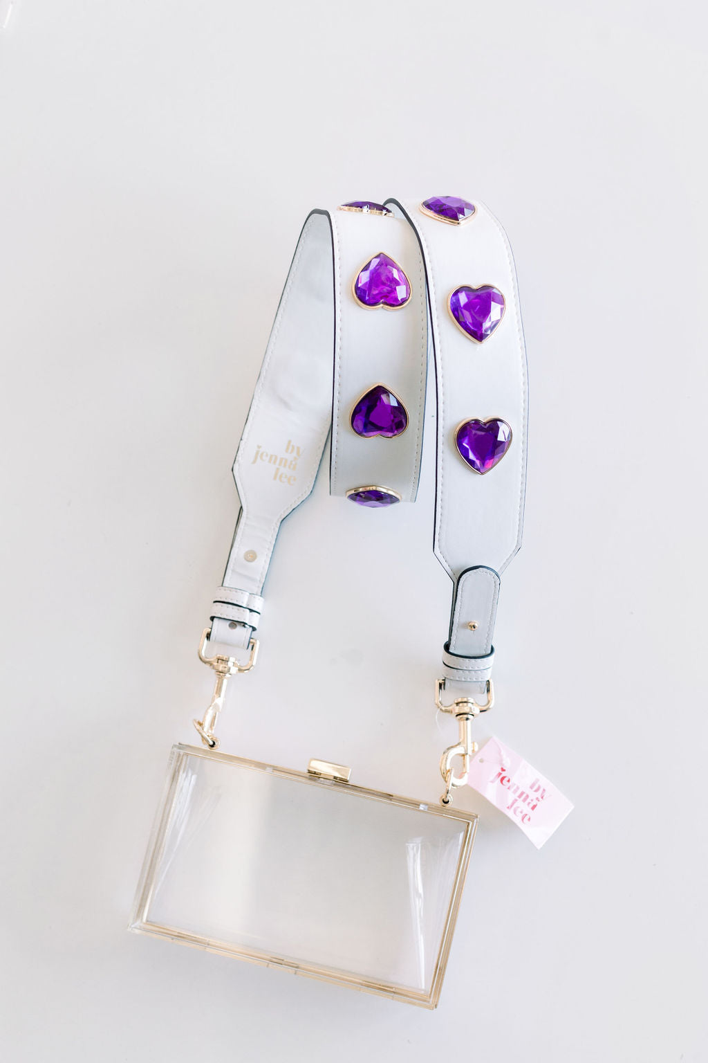 Crystal Heart Purse Strap
