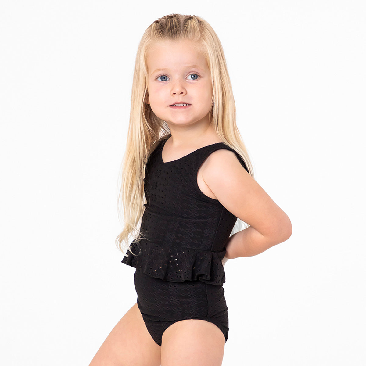 V Neck Peplum Tankini Top (Girls)
