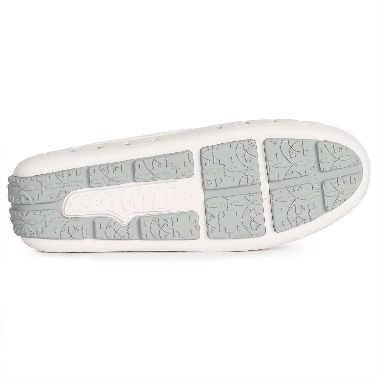 Women's Posh Bright White Harbor Mist Gray Loafers