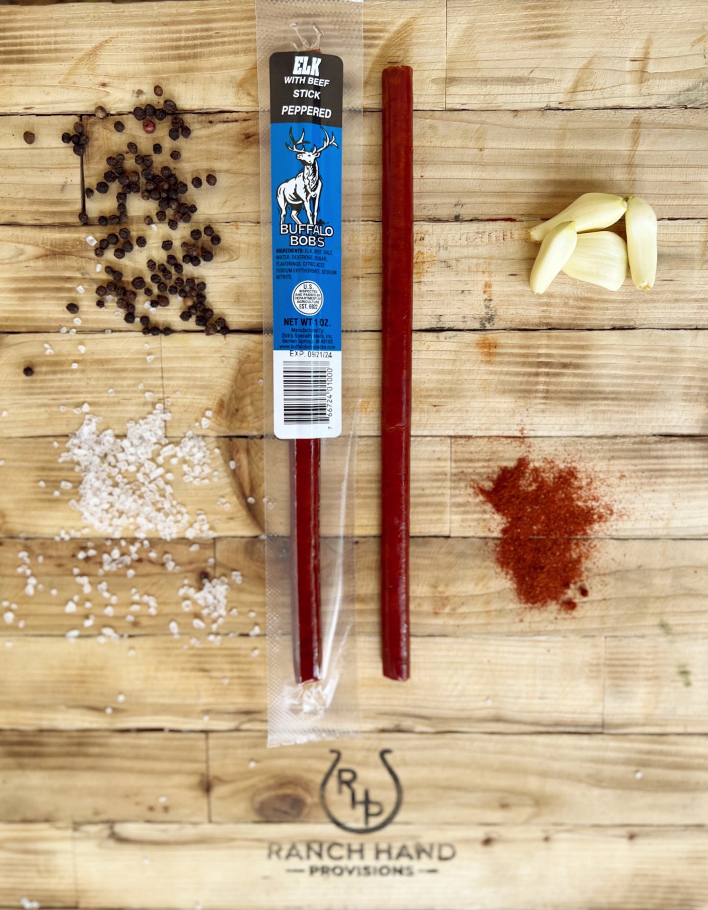 Elk Jerky Stick — Peppered