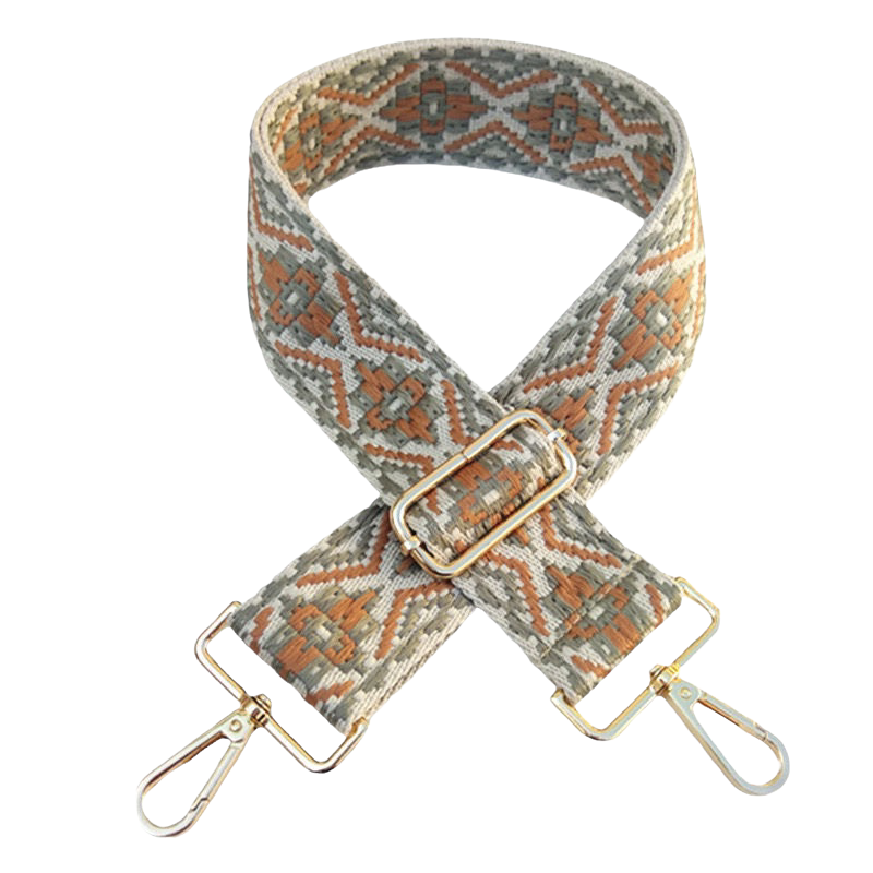 Olive Medallion Bag Strap - Gold Hardware